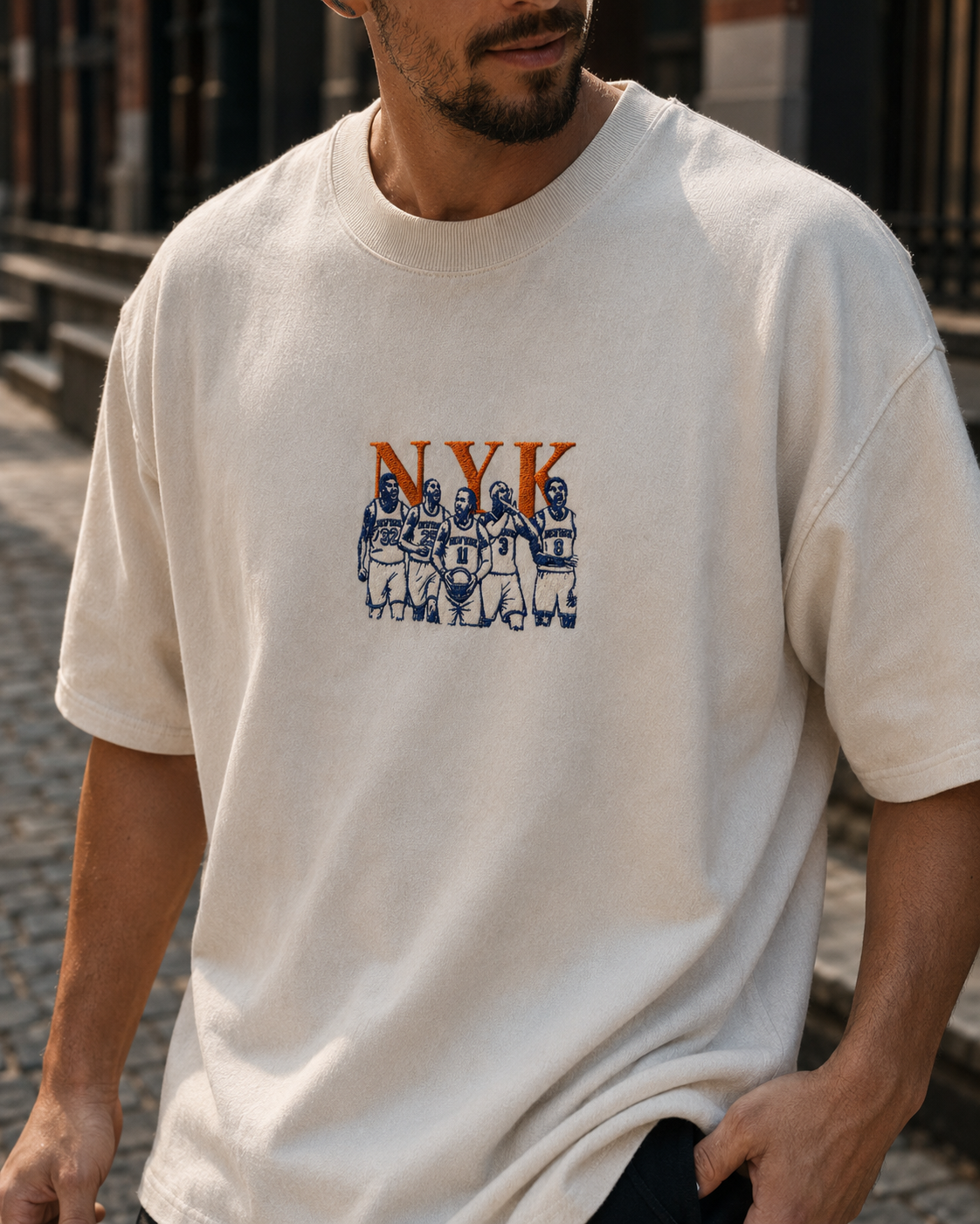 Knicks Starting Five Embroidered Oversized T-Shirt Soho.png