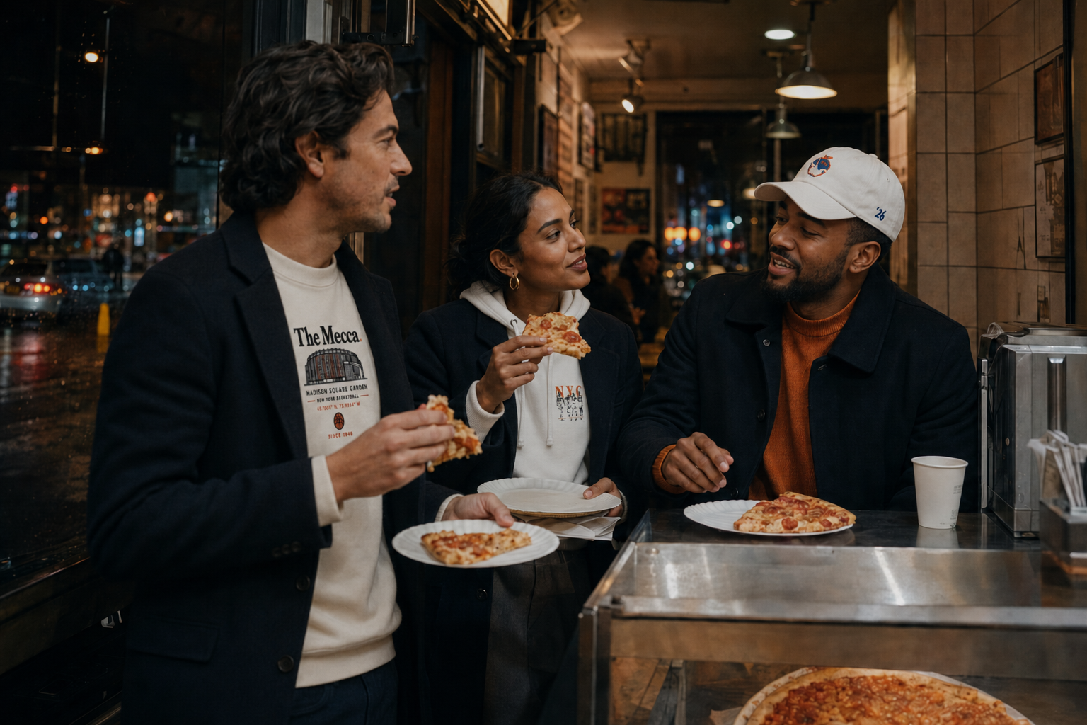 Knicks Fanbase Wearing Knicks Viceroy at Pizza Place.png