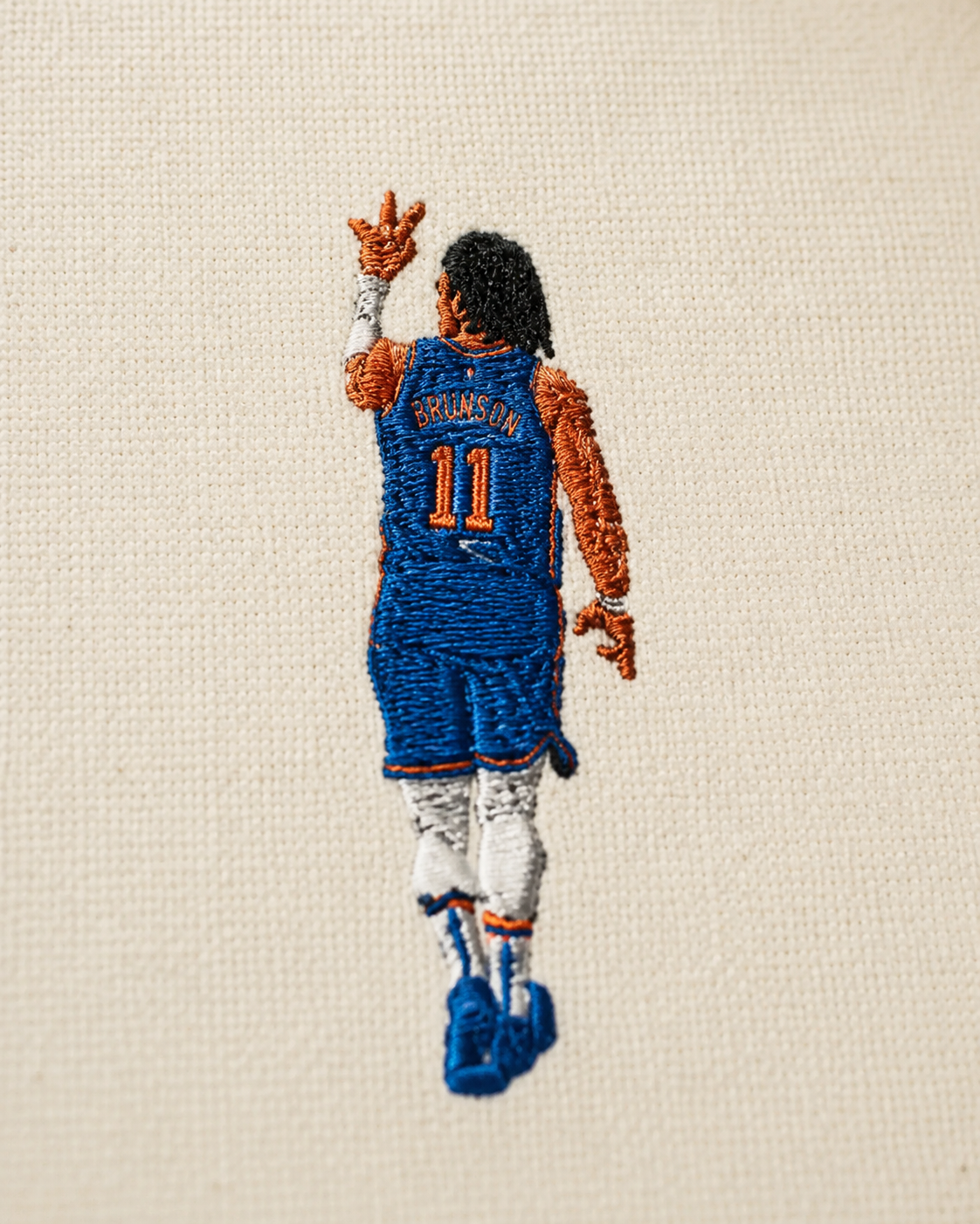 Knicks Embroidered Organic Tote Bag Embroidery Closeup.png