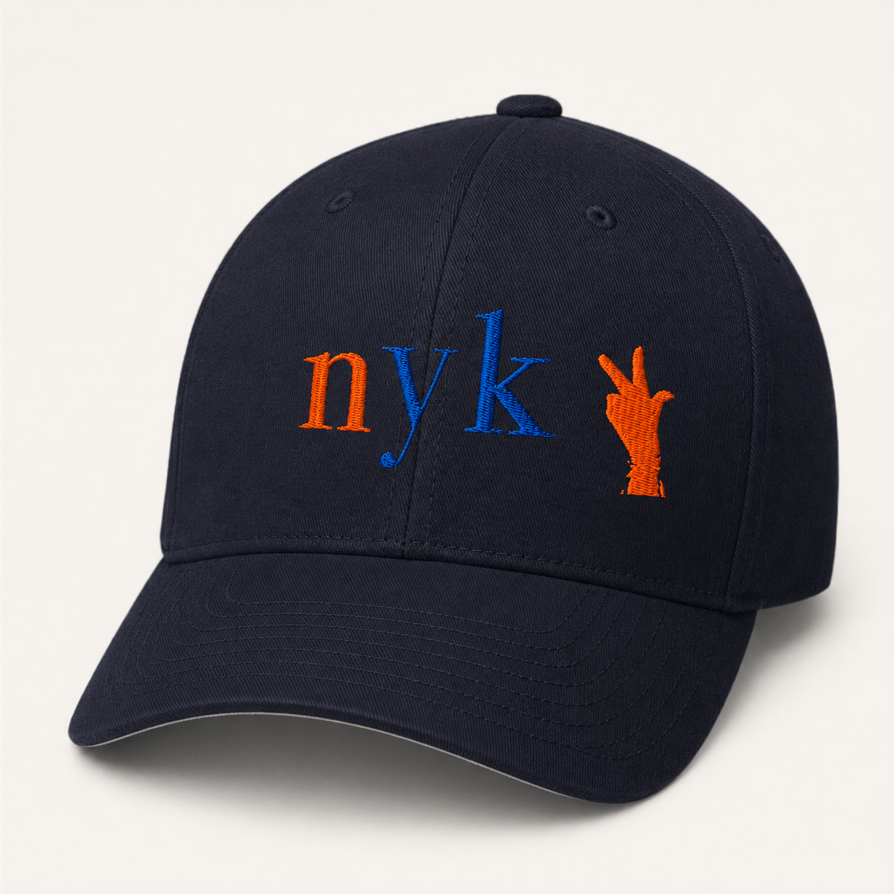 NYK Signature Three Embroidered Hat  Black.png