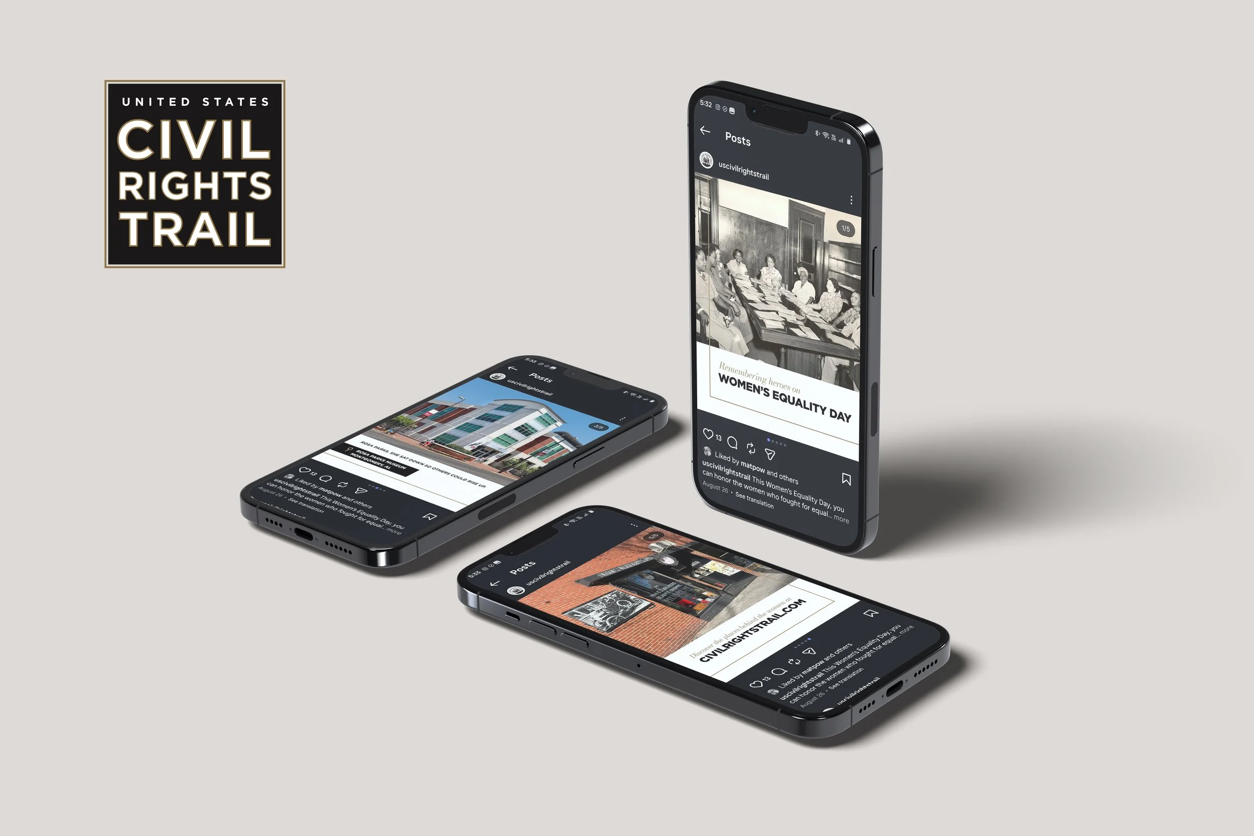 US Civil Rights Trail Social Media and Web Design