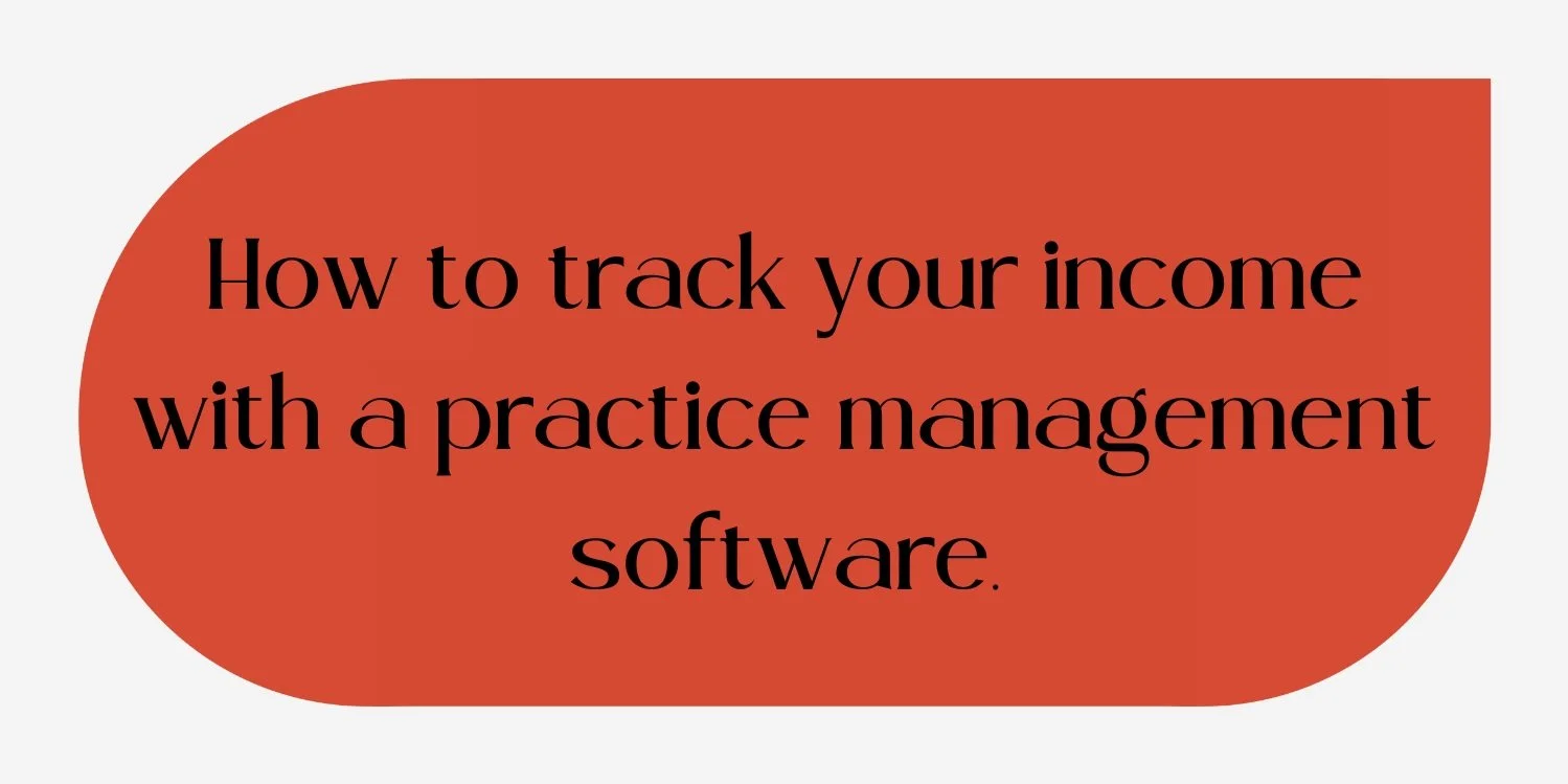 How to track your income with a practice management software.