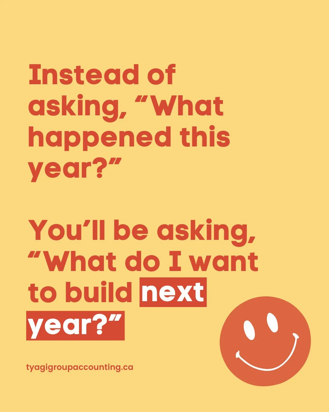 ✨ Shift your mindset as we close out 2025 ✨⁠
⁠
Instead of asking, &ldquo;What happened this year?&rdquo; 🤔⁠
⁠
Start asking, &ldquo;What do I want to build next year?&rdquo; 🚀⁠
⁠
Year-end isn&rsquo;t just about wrapping things up &mdash; it&rsquo;s 