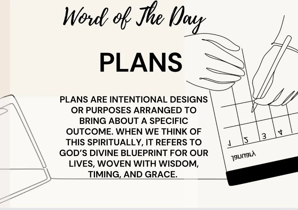 The Word of the Day is Plans