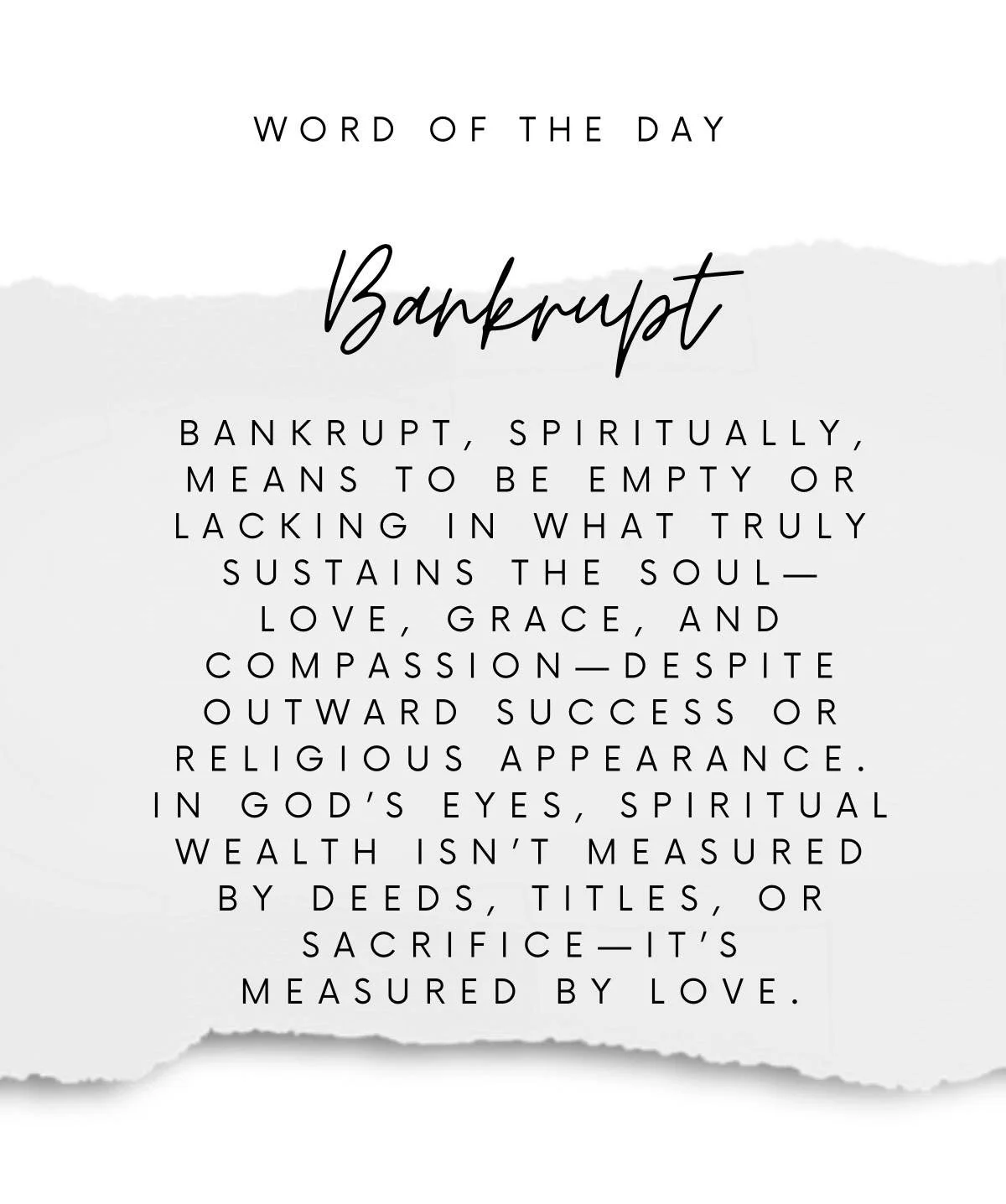 The Word of the Day is Bankrupt