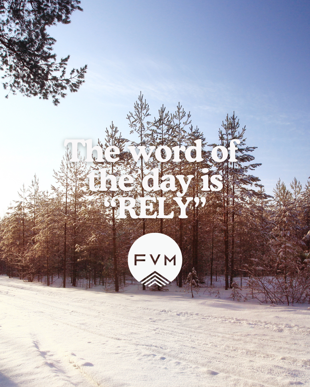 The Word of the Day is Rely