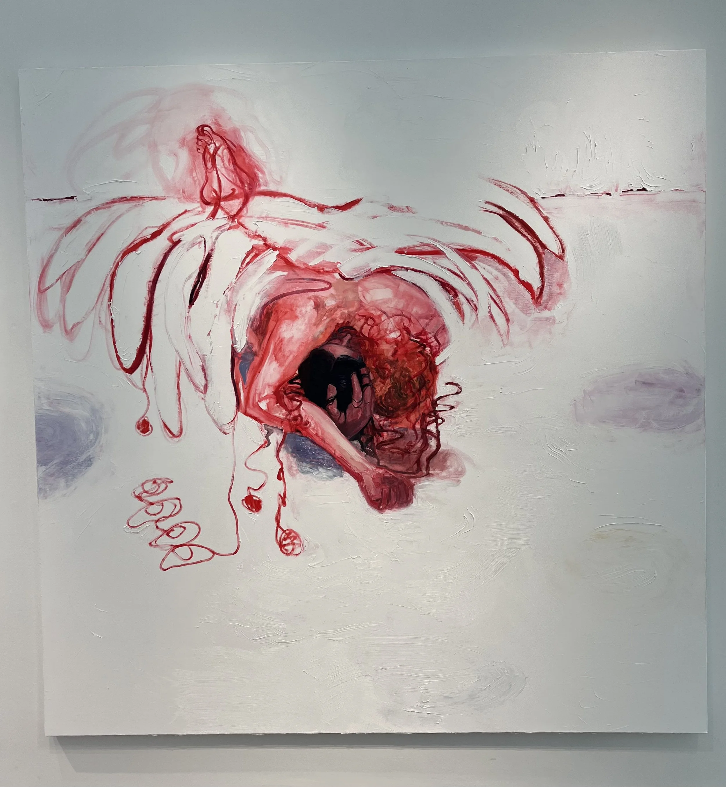 Falling Angels, oil on canvas, 84 x 84", 2026