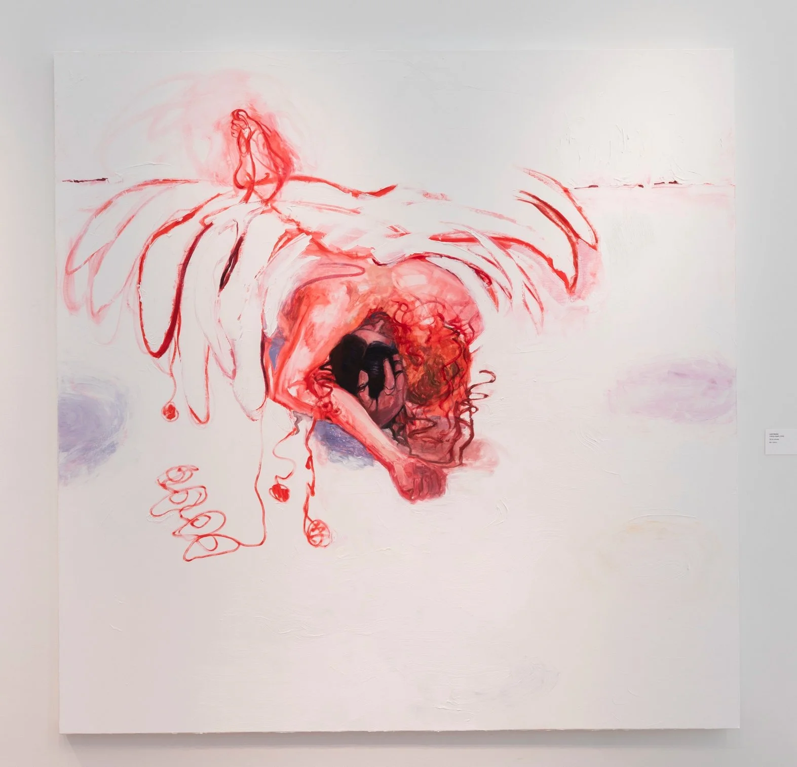 Falling Angels, oil on canvas, 84 x 84", 2026 (photo: Mel Taing)