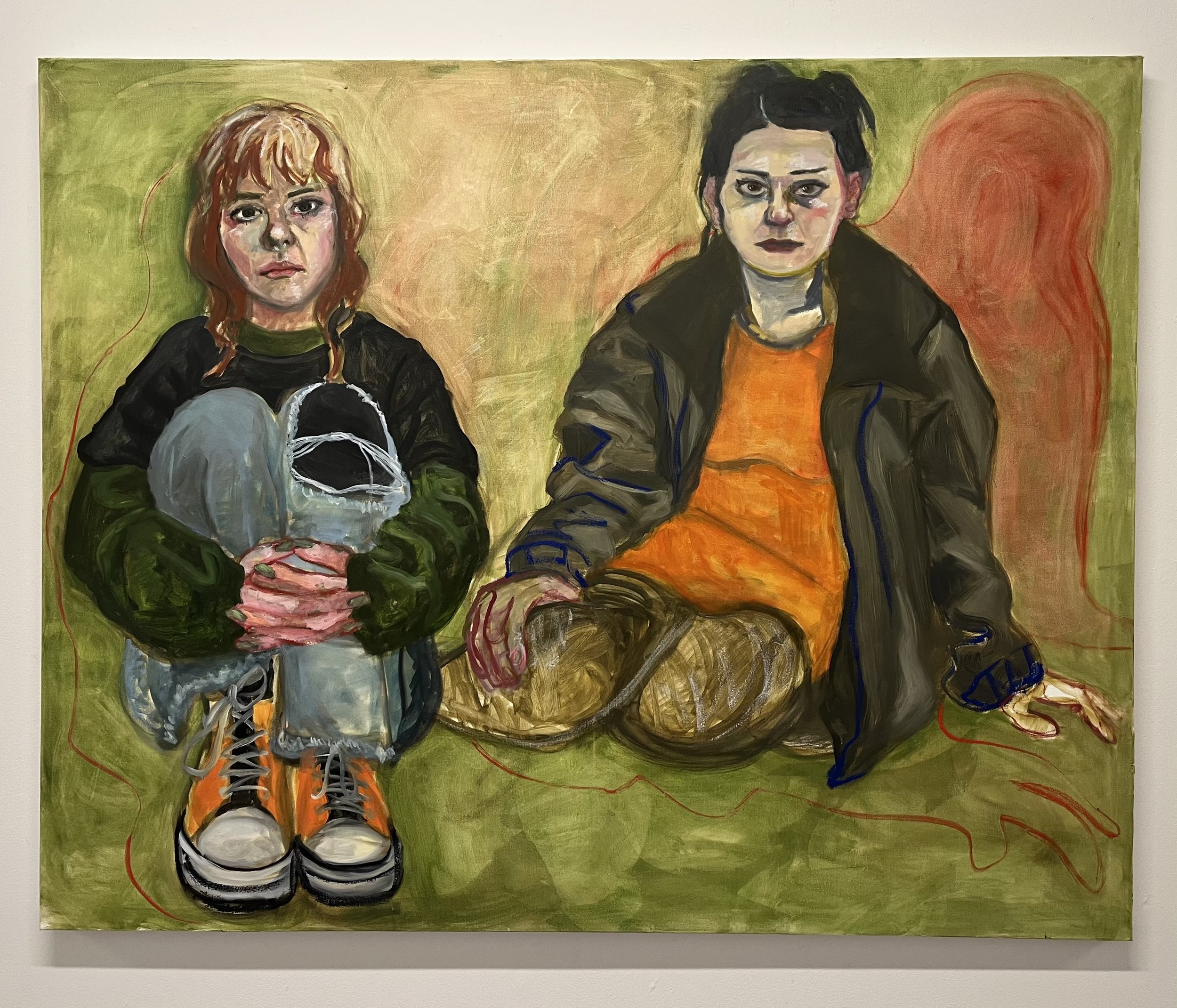 Untitled (Bridget and Celia) 48 x 60" 2025