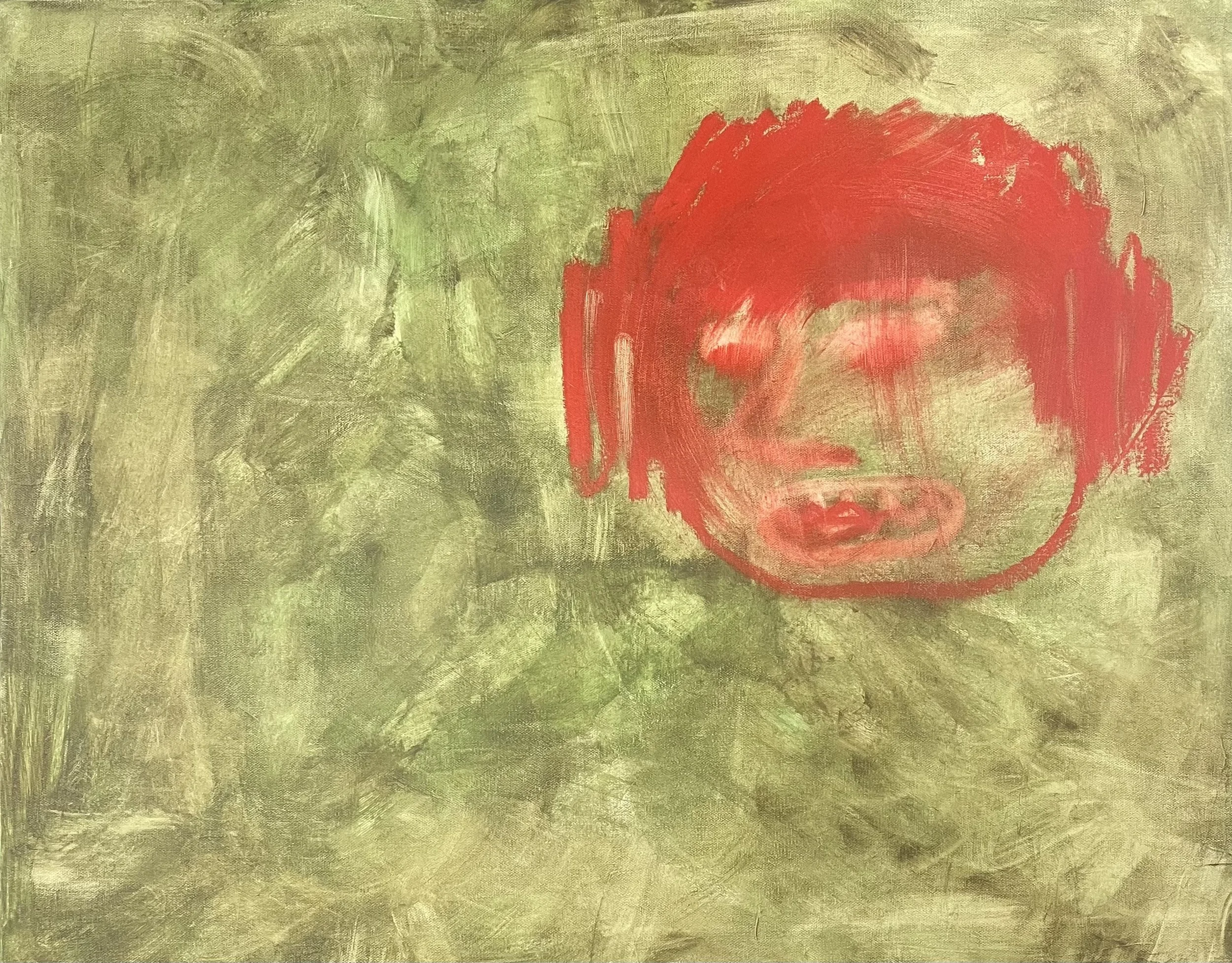 face :I , oil on canvas, 24 x 36", 2025