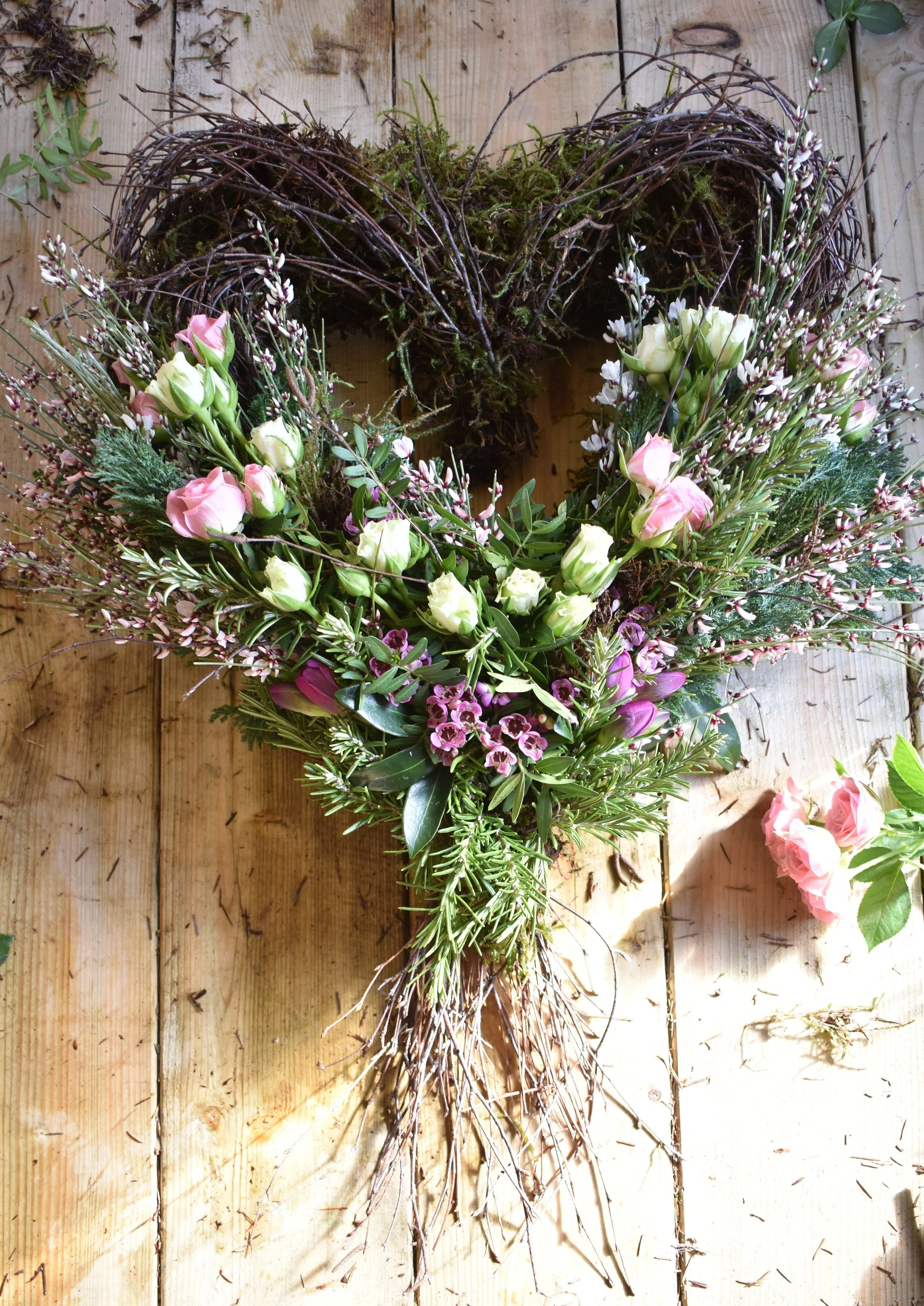 funeral heart wreath