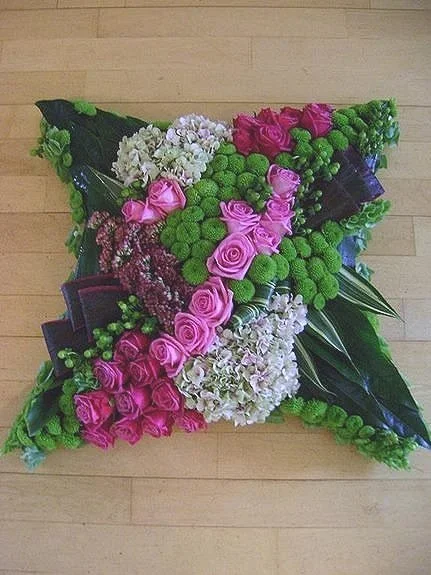 funeral cushion flowers