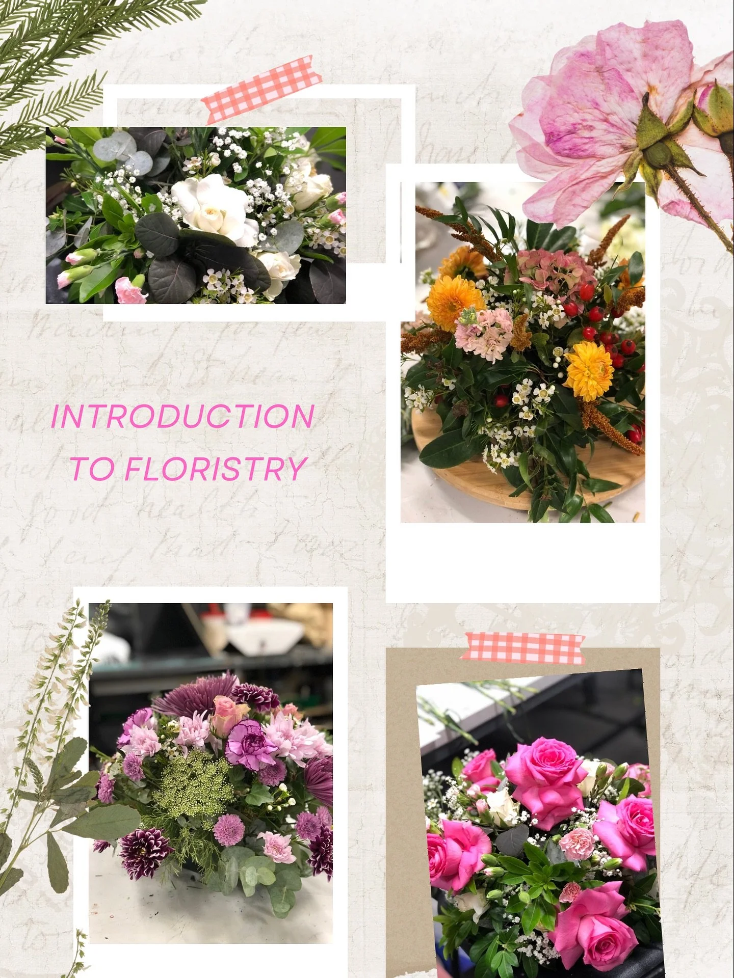 Back to school for our students studying Intro to Floristry - they all made a great start! ⭐️🌿🌸