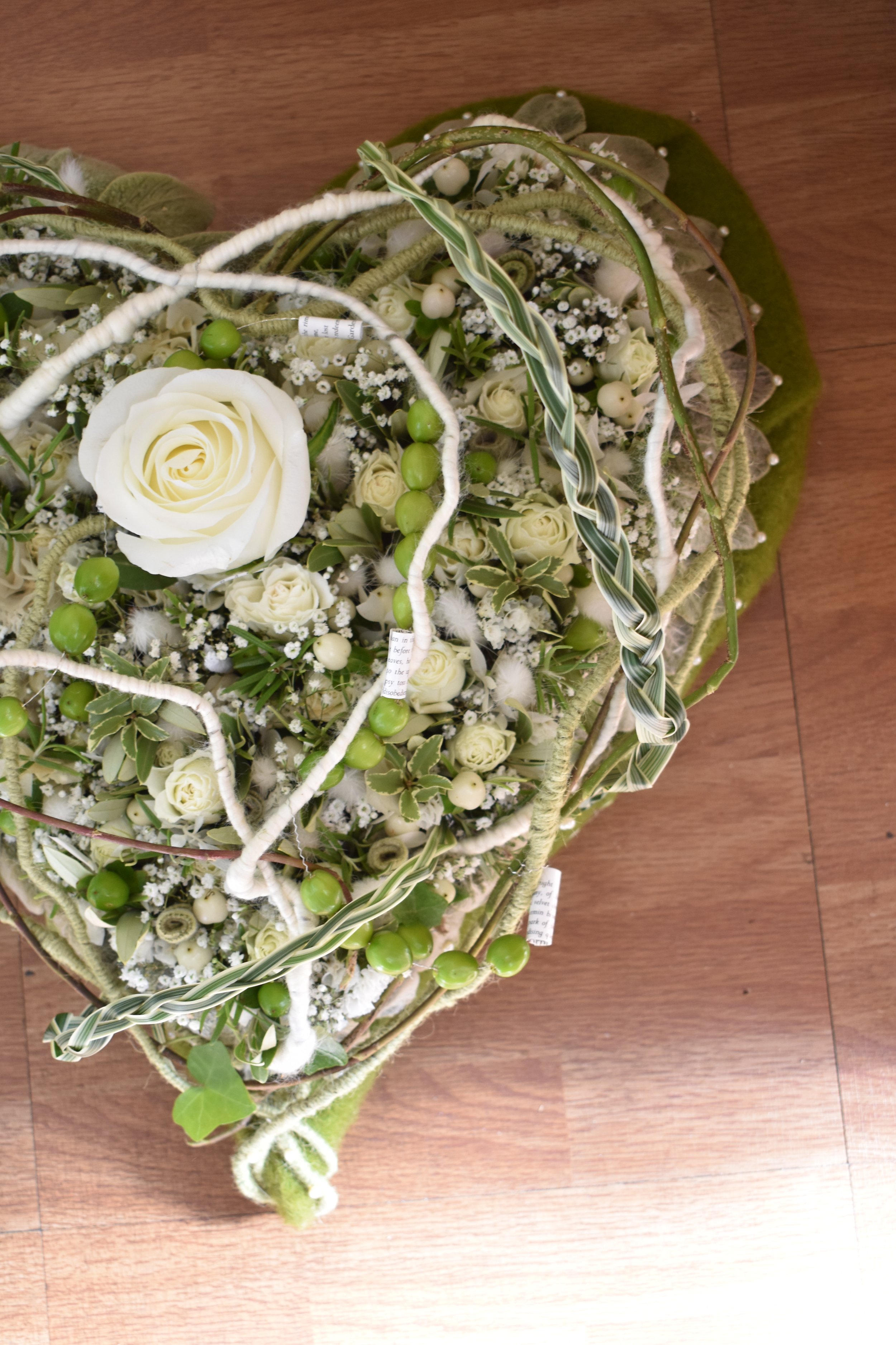 funeral flowers heart wreaths