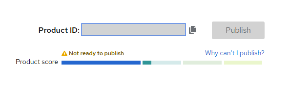 Showing in context product scoring