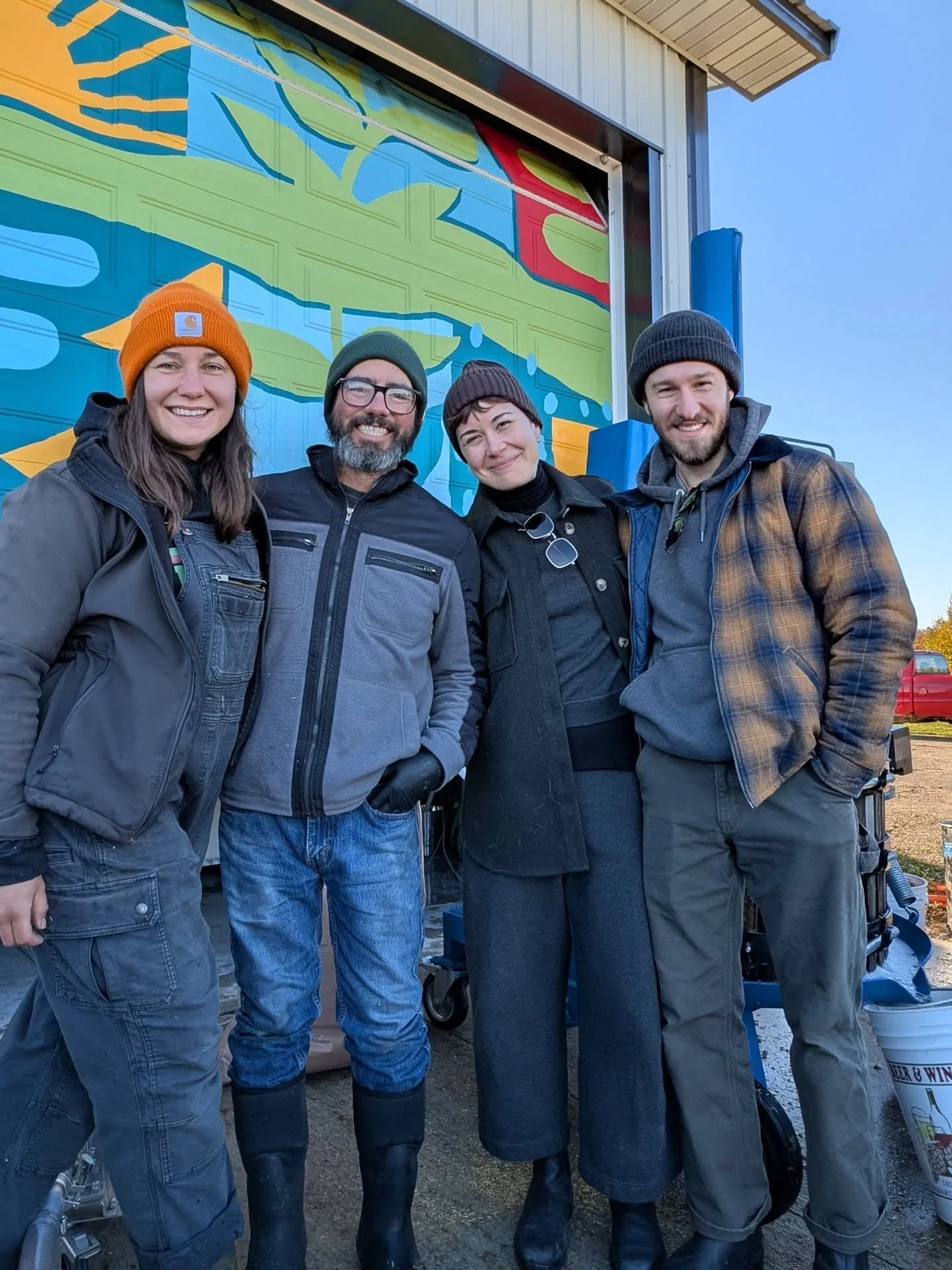 Thanks to our friend Isaac from&nbsp;@mongersprovisions and Kait for helping at the winery this weekend!

They helped press Cortland, Macintosh and Ginger Gold apples for this year's vintage of While Away cider, they cleaned picking totes, they punch