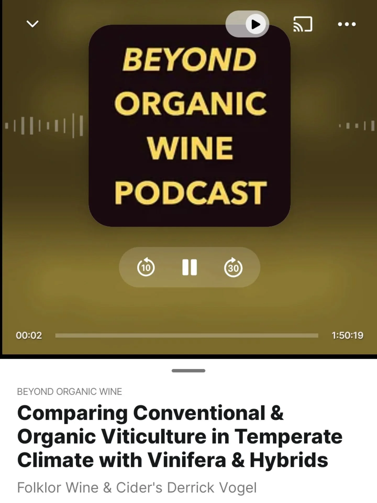 Derrick was recently interviewed by Adam Huss for the @organicwinepodcast If you want a deeper understanding of why we feel so strongly about farming that minimizes chemical intervention, give this episode a listen.

The Beyond Organic Wine Podcast h