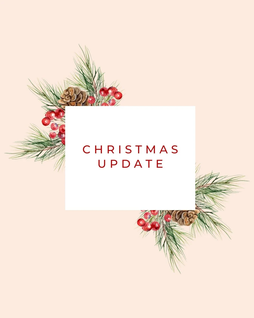 Q. Will you be closing over Christmas?

Yes, I absolutely will be taking some time off to enjoy some downtime. But as a small business owner I never really properly close!

My plan is to step away from my desk tomorrow evening - Friday 19th December 