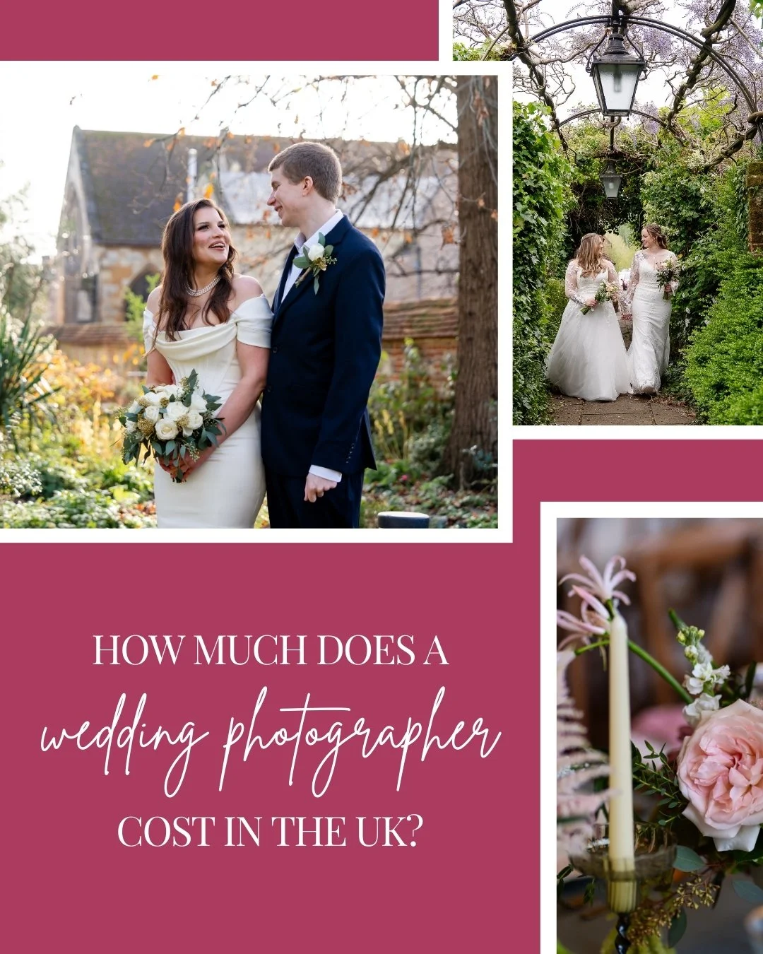 Wedding photography is often one of the most emotionally significant (and let's be honest, financially confusing) parts of wedding planning.

Earlier this month I published an updated, 2026 breakdown of how much wedding photographers cost in the UK, 