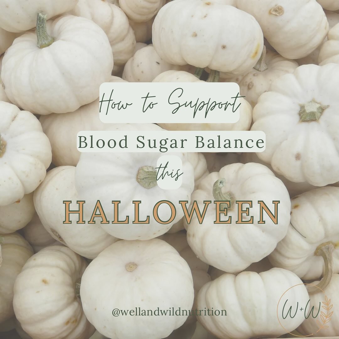 Imbalanced blood sugar is a fright! 🎃 Here&rsquo;s how to keep it balanced this Halloween:

1️⃣ Start the night with a protein heavy meal balanced with fat and plenty of fiber. Protein, fat, and fiber not only satiate and nourish but they slow the g