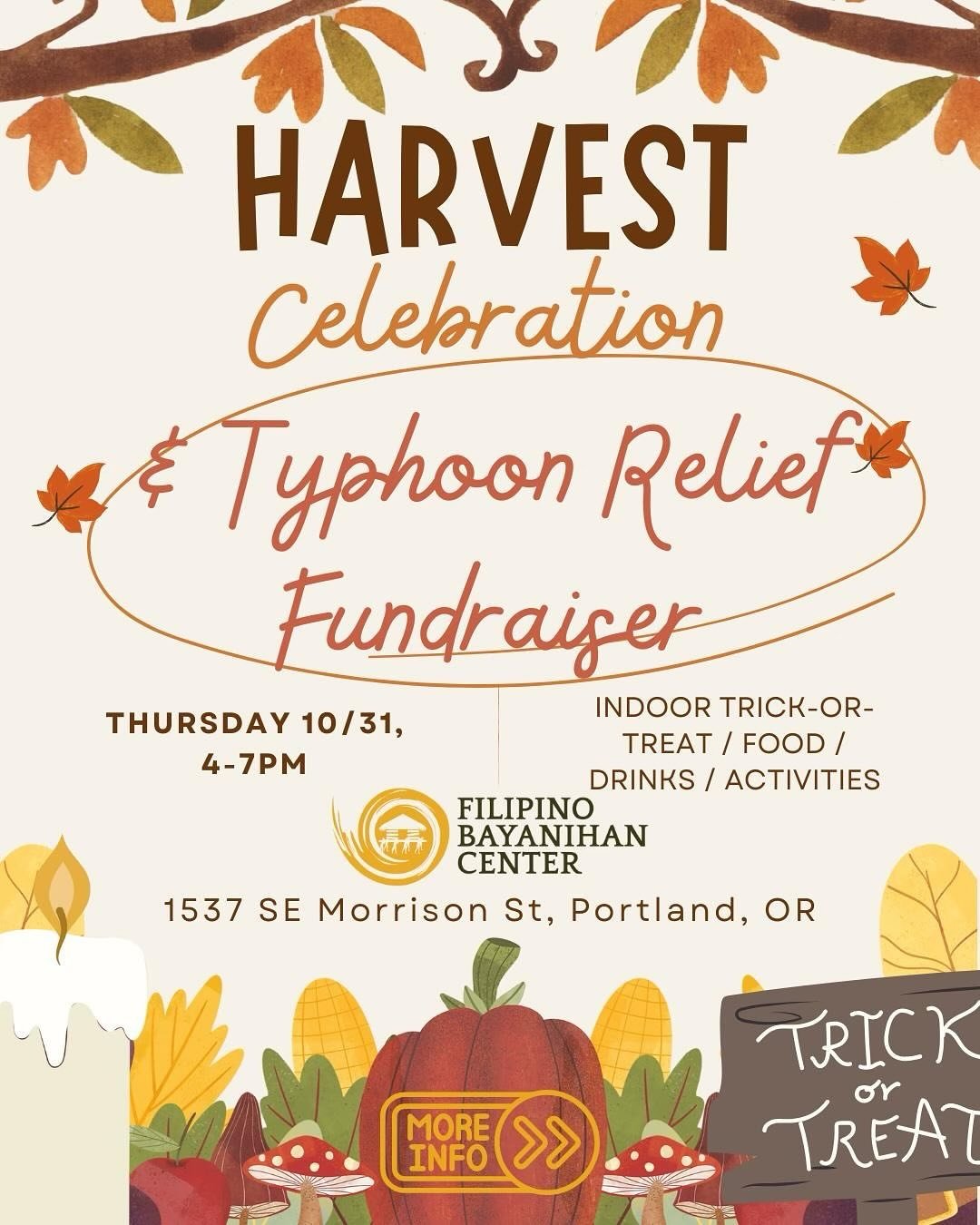 🍂🎃👻Join us in your best costume/autumnal outfit for a Harvest Celebration at the FBC next Thursday 10/31 Halloween! 4-7pm. This is a family-friendly event. Our community partners will be handing out treats, leading fall-themed activities, &amp; ra