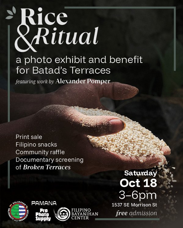Rice & Ritual: a photo exhibit and benefit for Batad’s Terraces - Opening Night