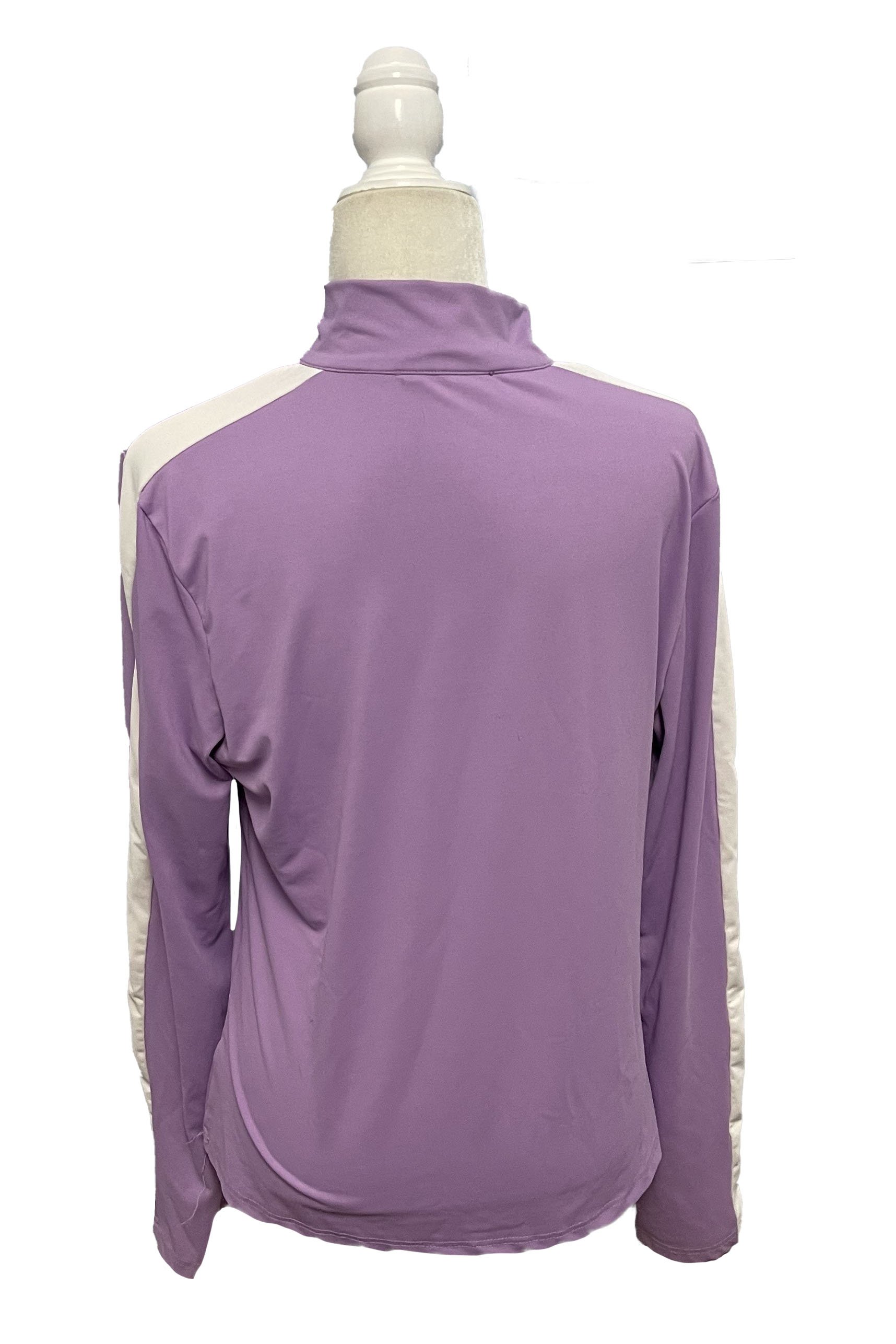 Jack Smith Long Sleeve 1/4 Zip Baselayer In Lilac & White - XL - 2nd Round Equestrian