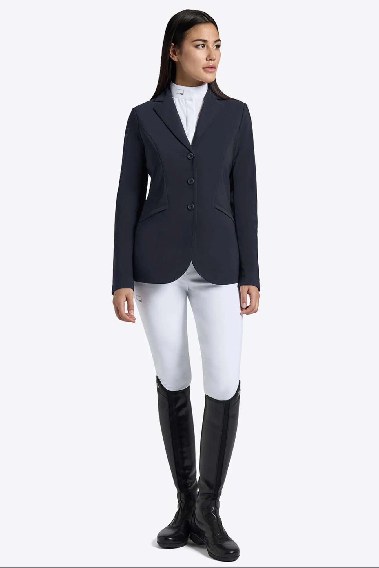 RIDER'S GENE WOMEN'S COMPETITION BUTTON JACKET IN NAVY