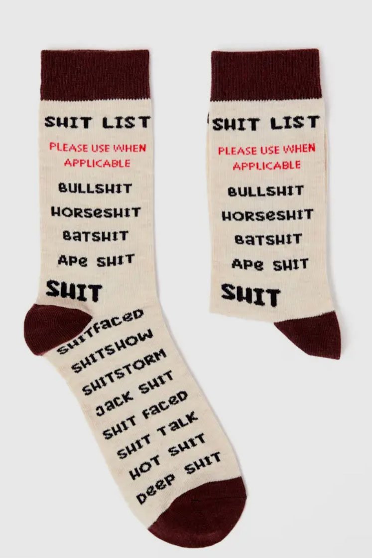 Urban Eccentric Socks - Shit List Socks