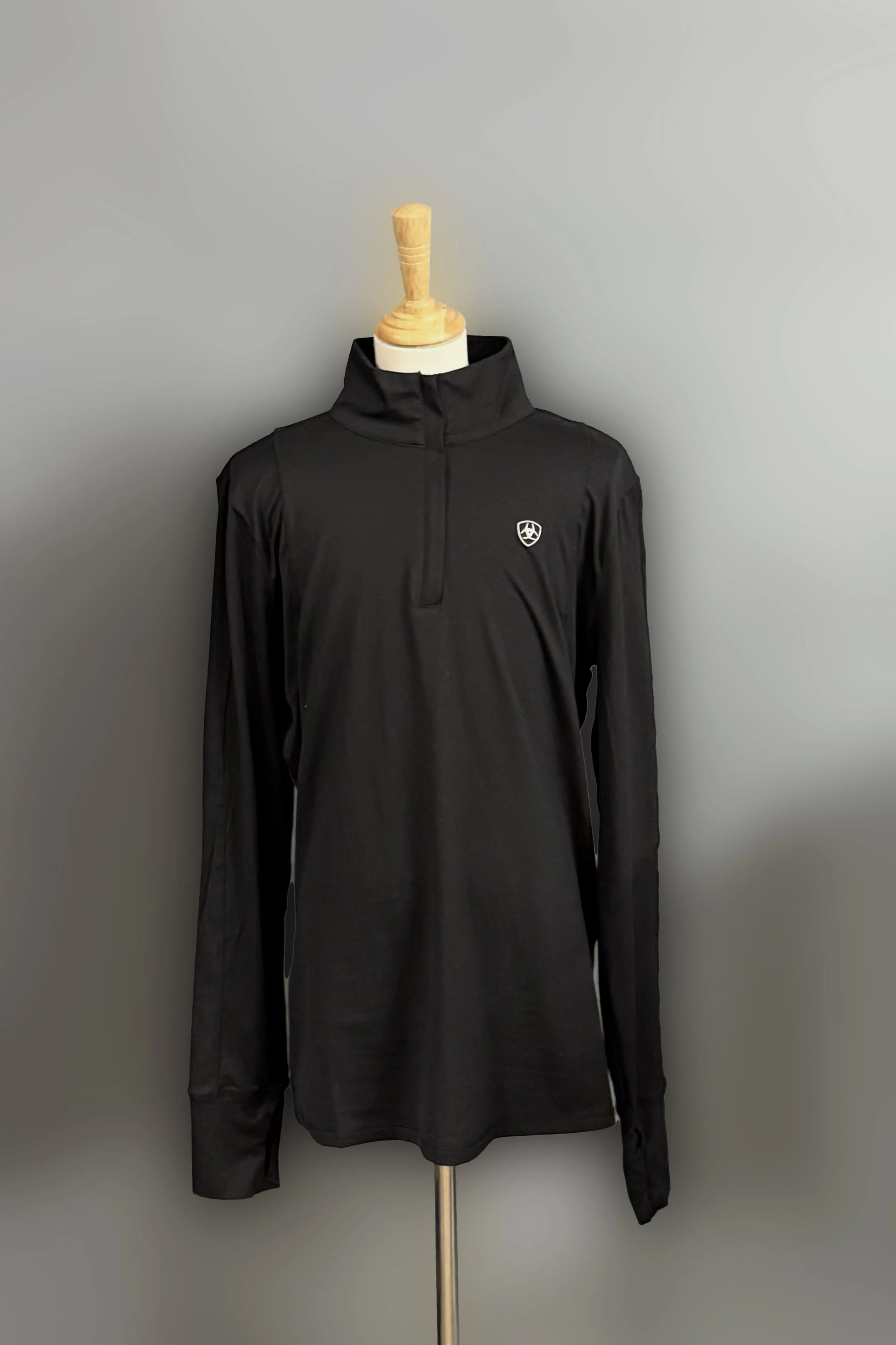 Ariat 1/4 Zip Long Sleeve Baselayer In Black - Large