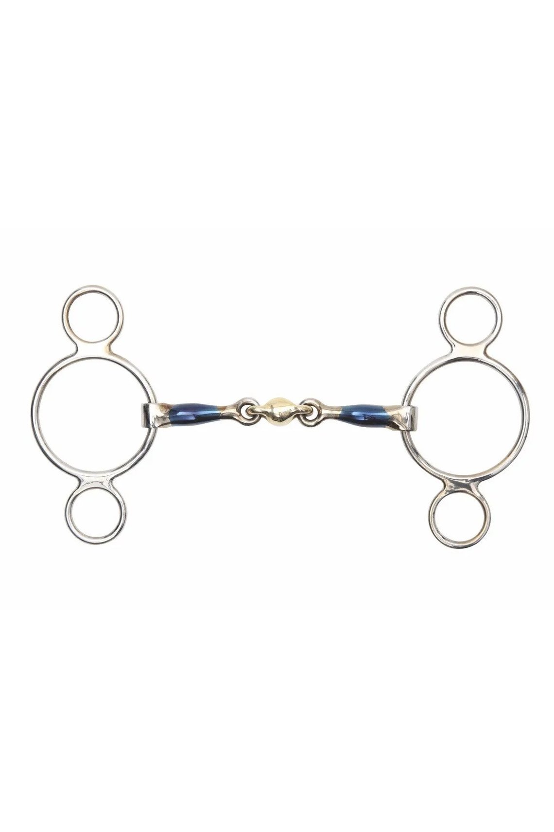 Shires Blue Sweet Iron Two Ring Gag w/Lozenge