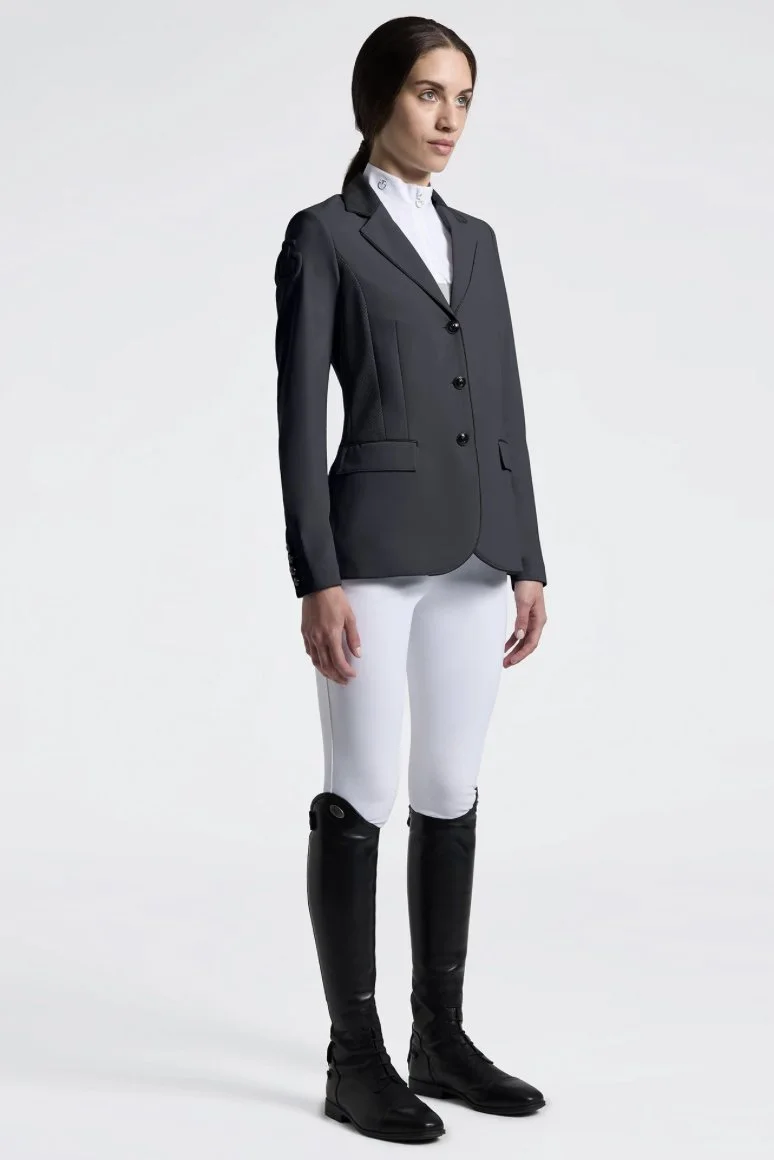 CAVALLERIA TOSCANA WOMEN'S COMPETITION JACKET WITH BUTTONS IN CHARCOAL