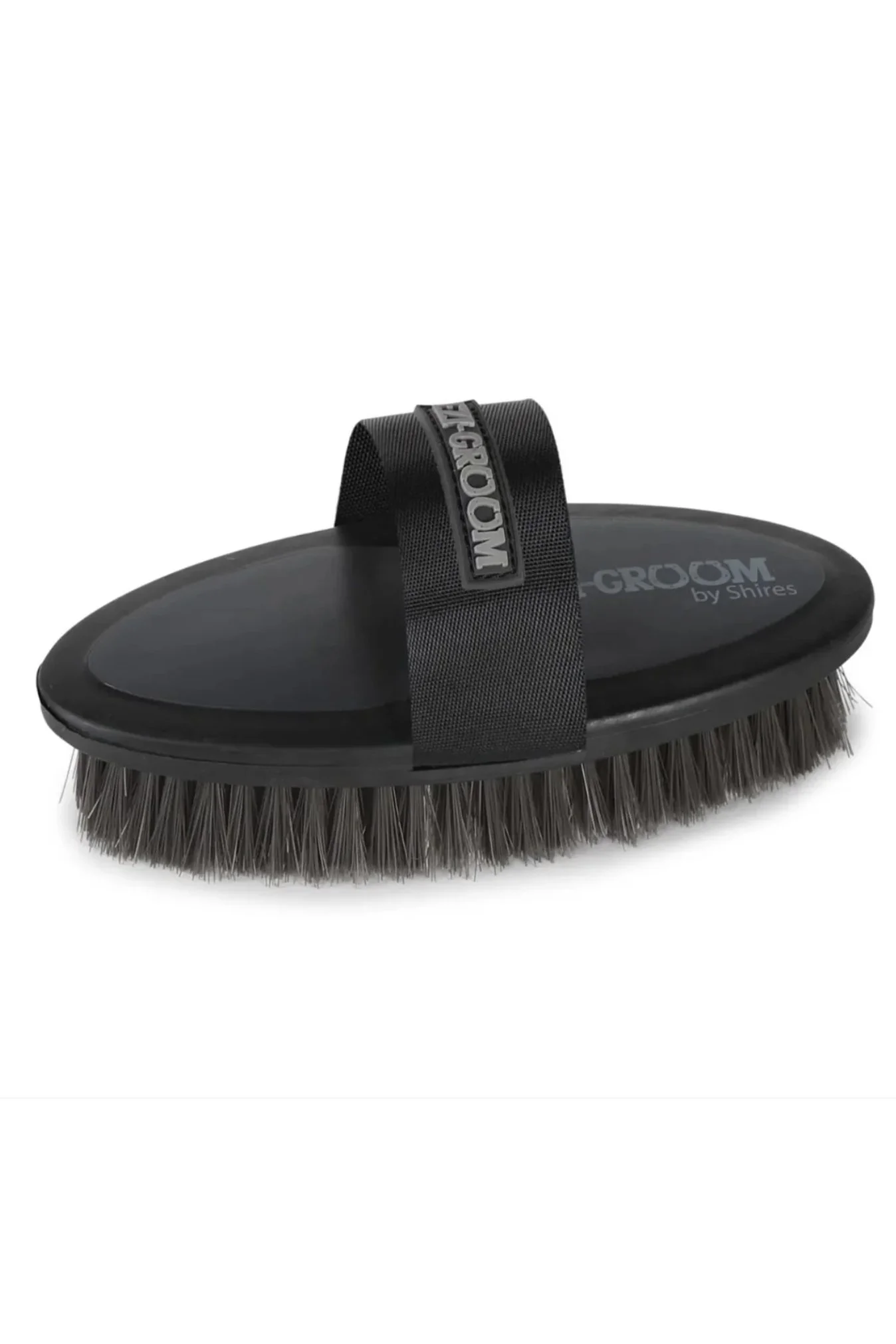 Shires EZI-GROOM Grip Body Brush In Black - Large