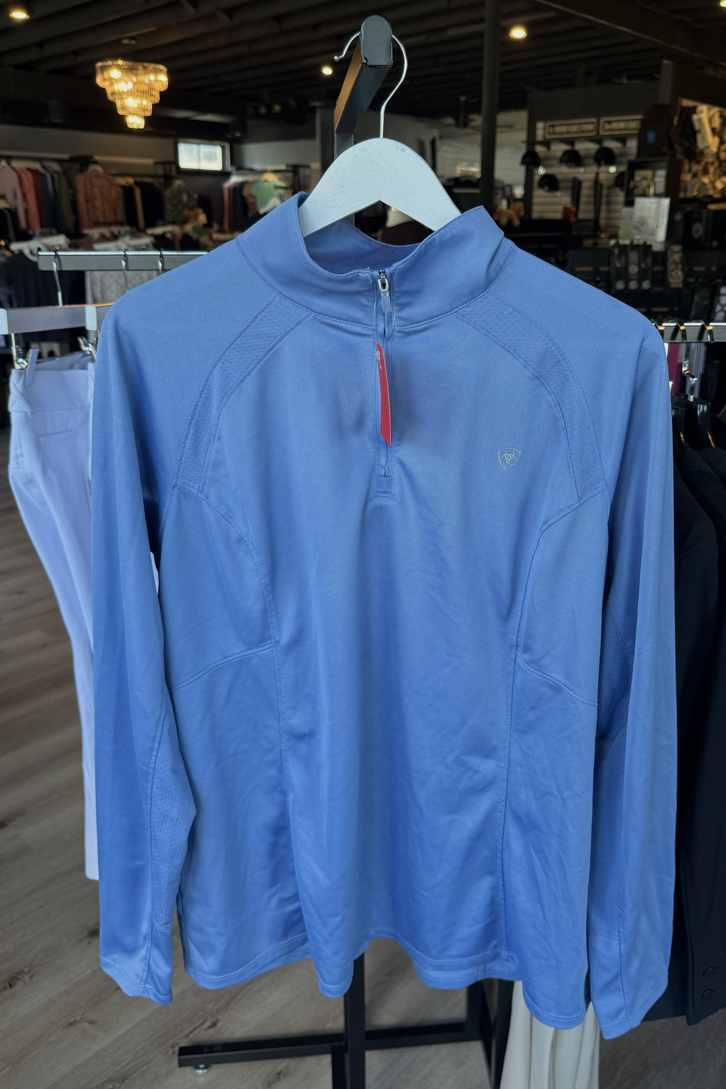 Ariat Sunstopper 2.0 Long Sleeve 1/4 Zip In Blue - XXL