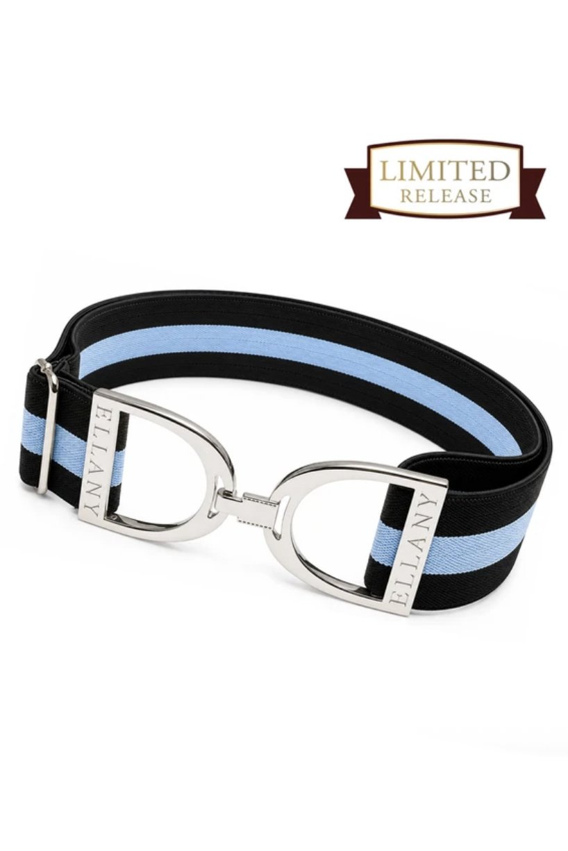Ellany Stirrup Elastic Belt In Kenzie LIMITED Collection & Silver 1.5" - Youth - Adult 2XL