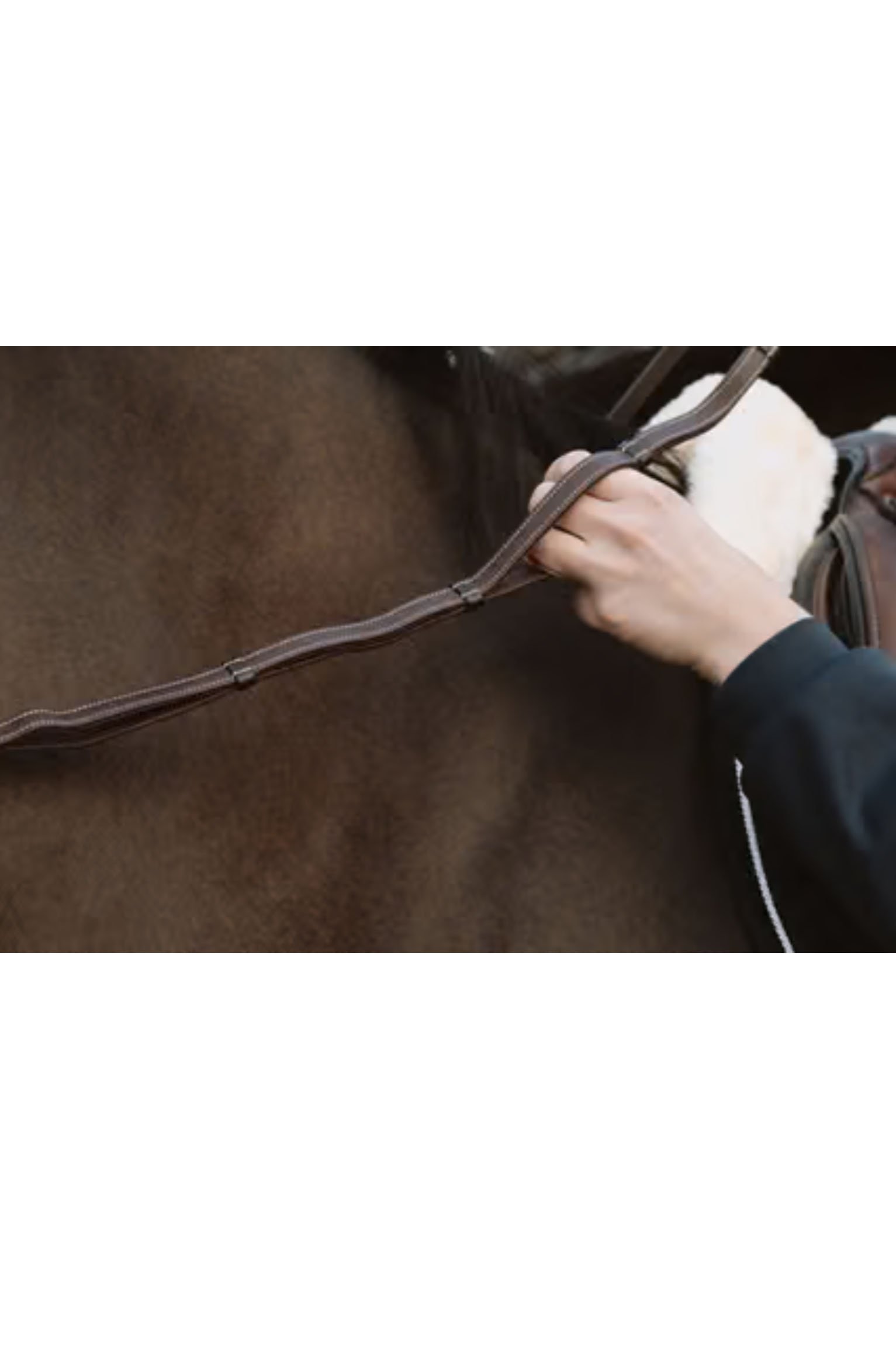 Dy'on 1/2" Leather Handle Reins In Brown - Working Collection - 2nd Round Equestrian