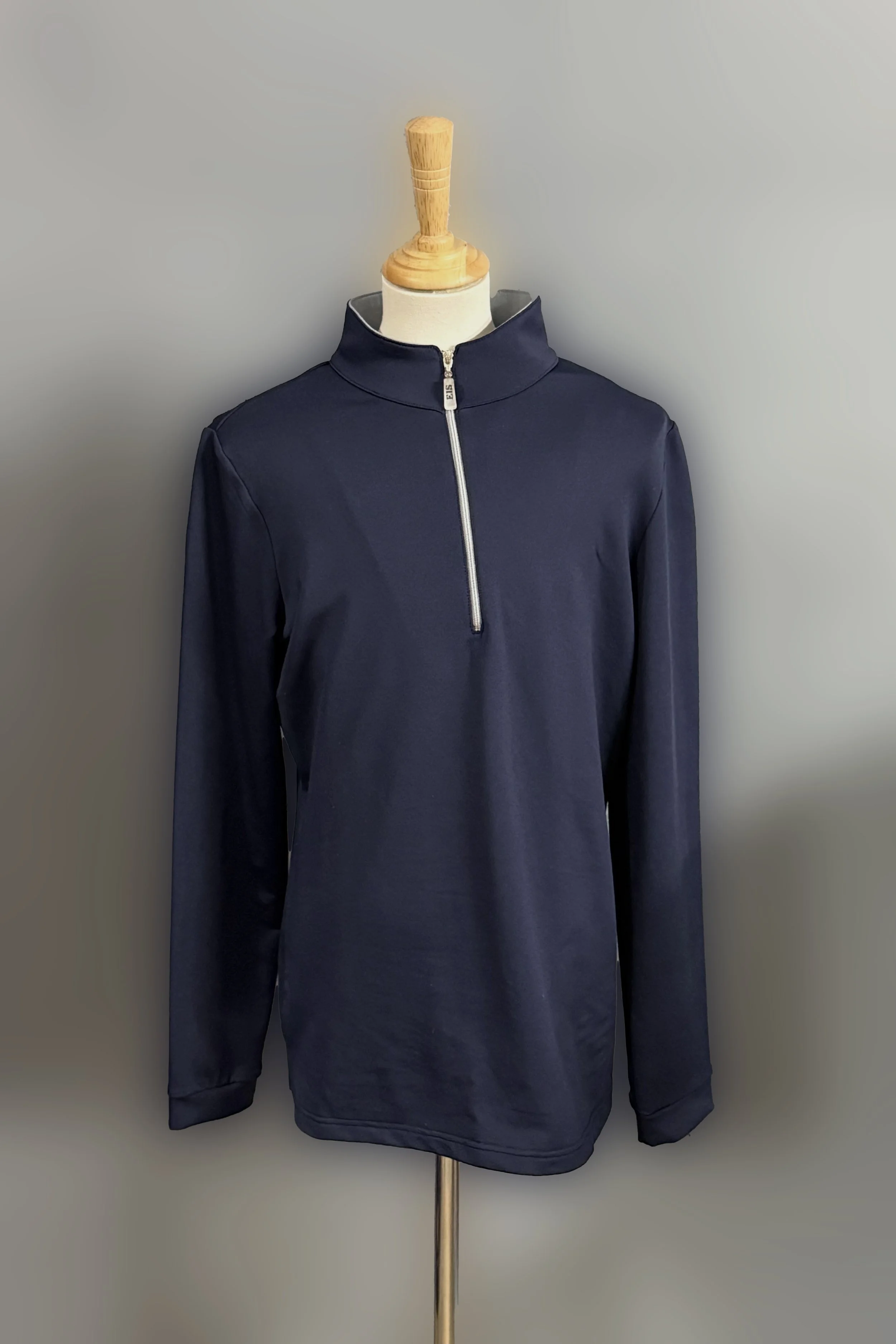 EIS 1/4 Zip Long Sleeve Baselayer In Navy - Large