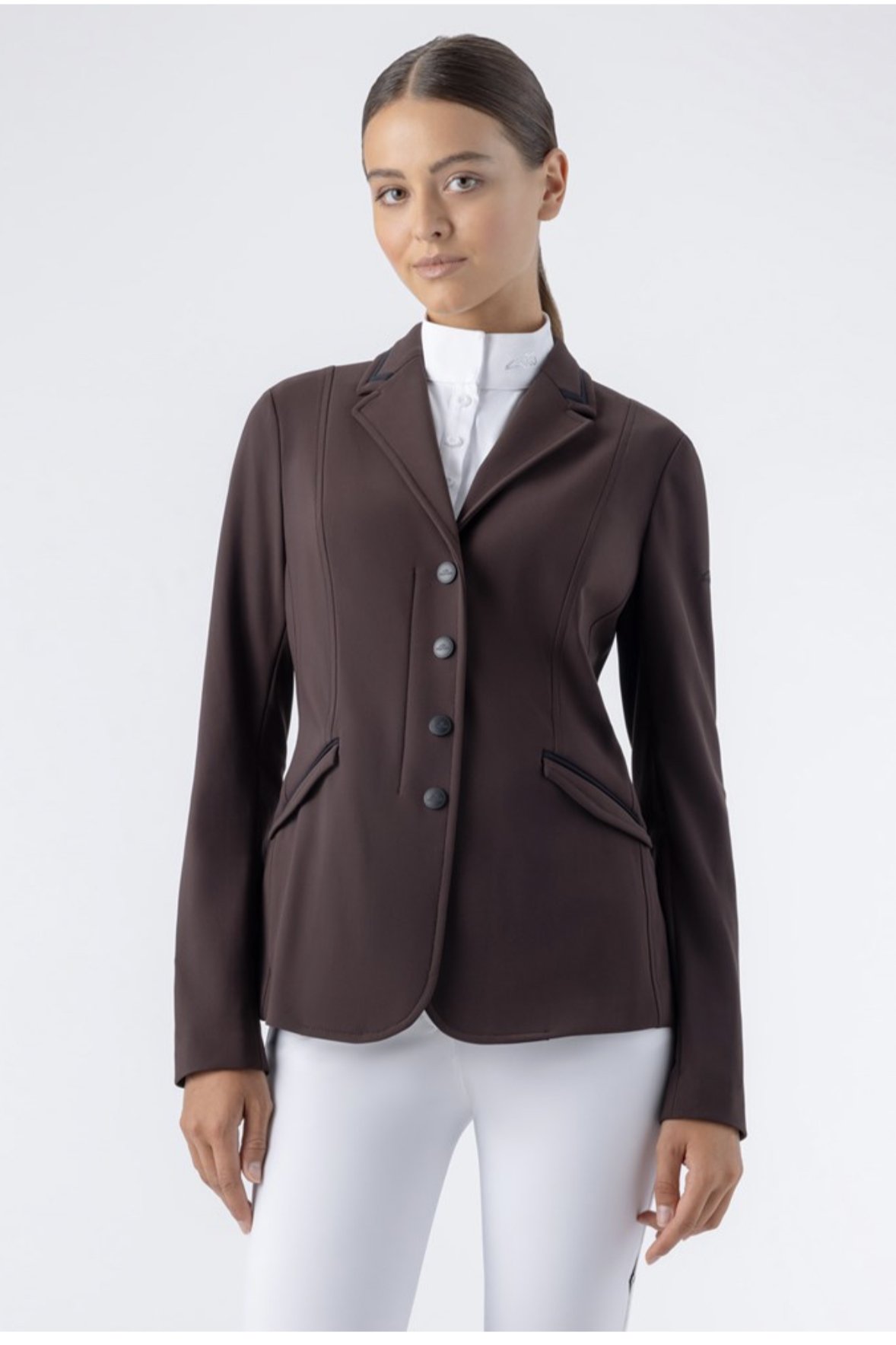 EQUILINE WOMEN'S AIRVEST COMPATIBLE SHOW JACKET IN COFFEE BEAN