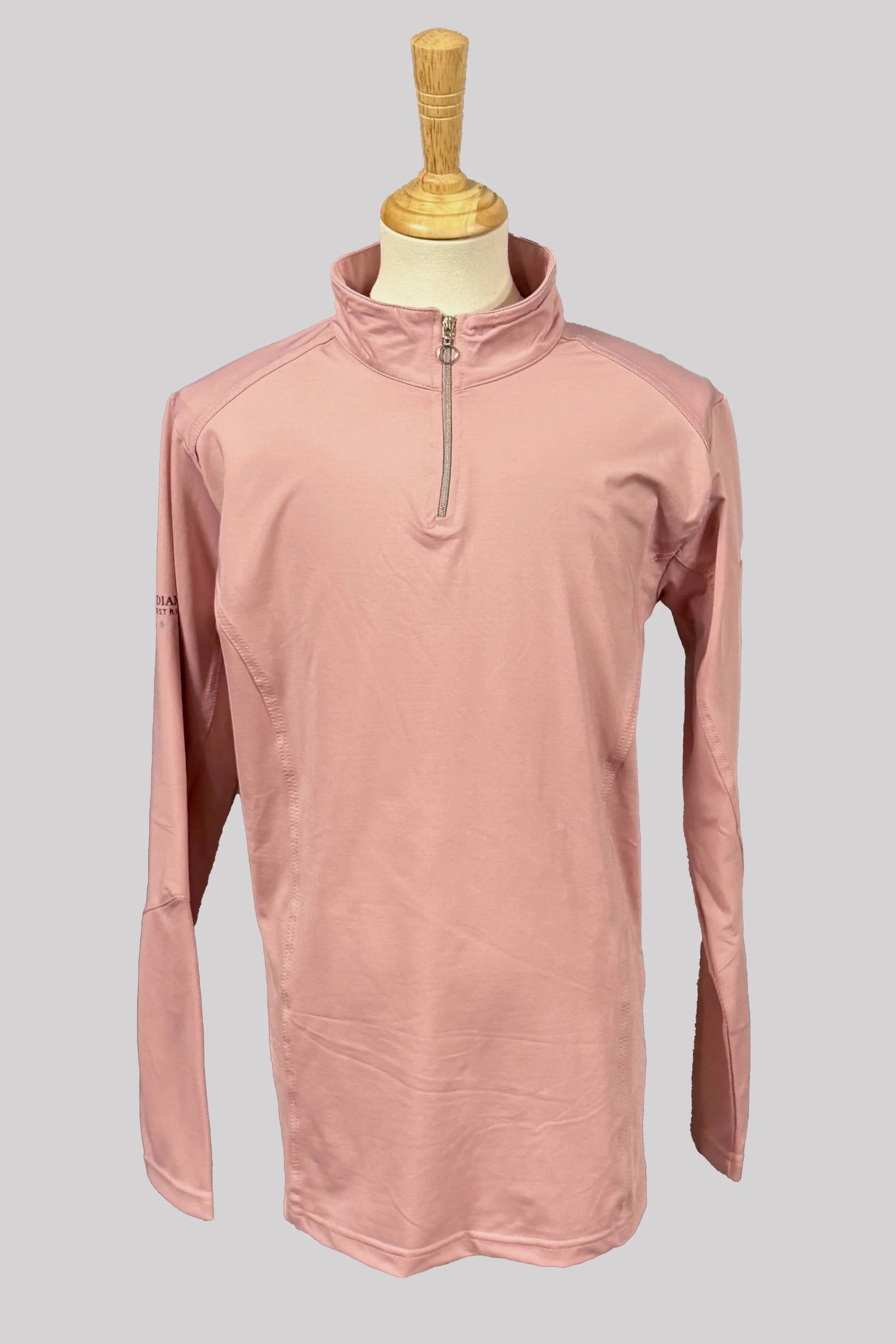 Aztec Diamond Long Sleeve 1/4 Zip Baselayer In Pink - XL