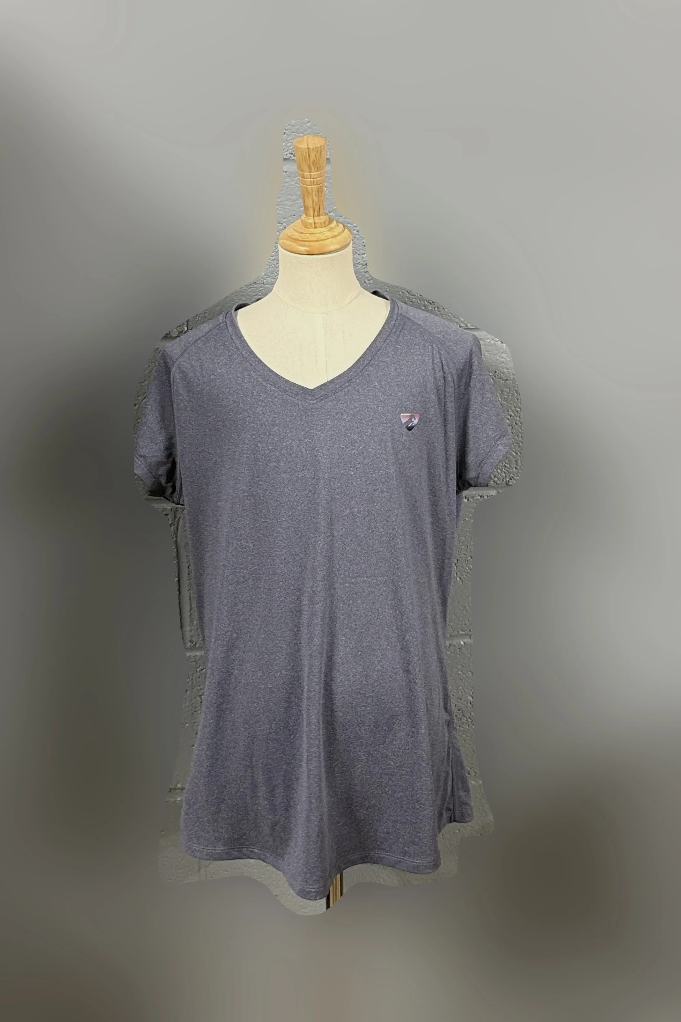 Aubrion Elverson Tech V-Neck Shirt In Blue - Medium