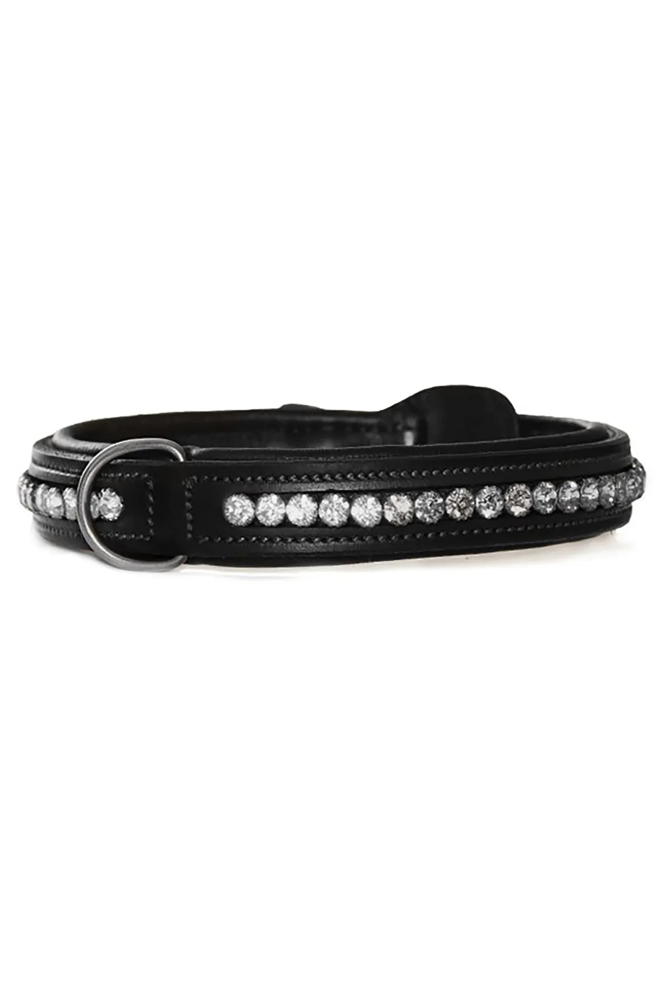 Equestrian Stockholm Faded Dog Collar In CRYSTAL