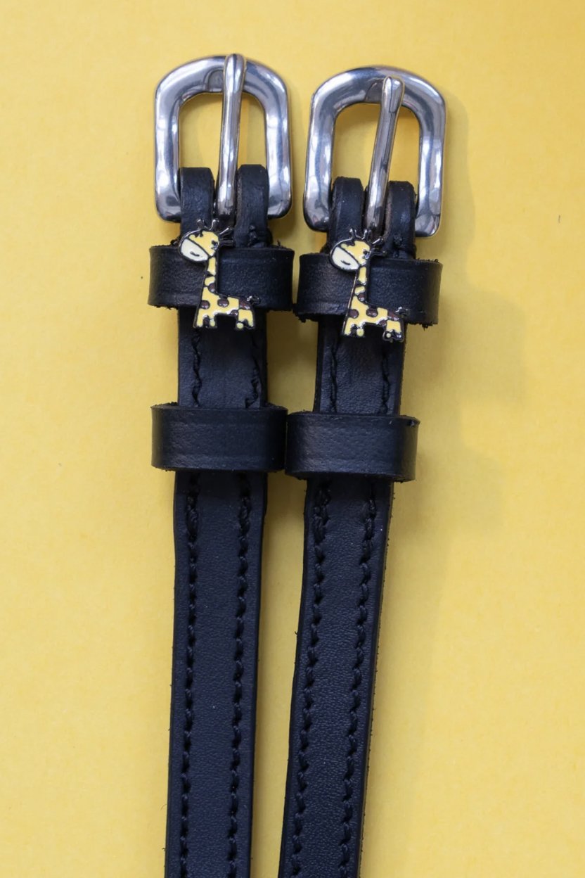 MANEJANE GIRAFFE Spur Straps In Black