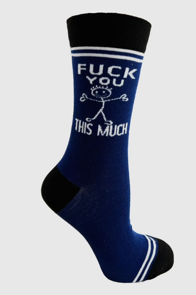 Hey Now Unisex Crew Socks - Fuck You This Much - 2nd Round Equestrian
