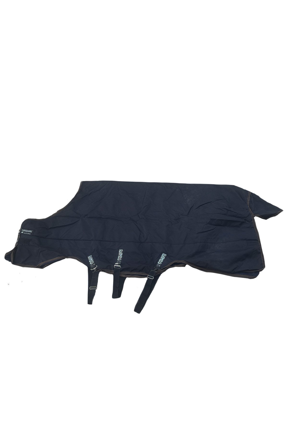 Horseware Rambo Turnout Sheet With Leg Arches In Black And Brown - 87" - 2nd Round Equestrian