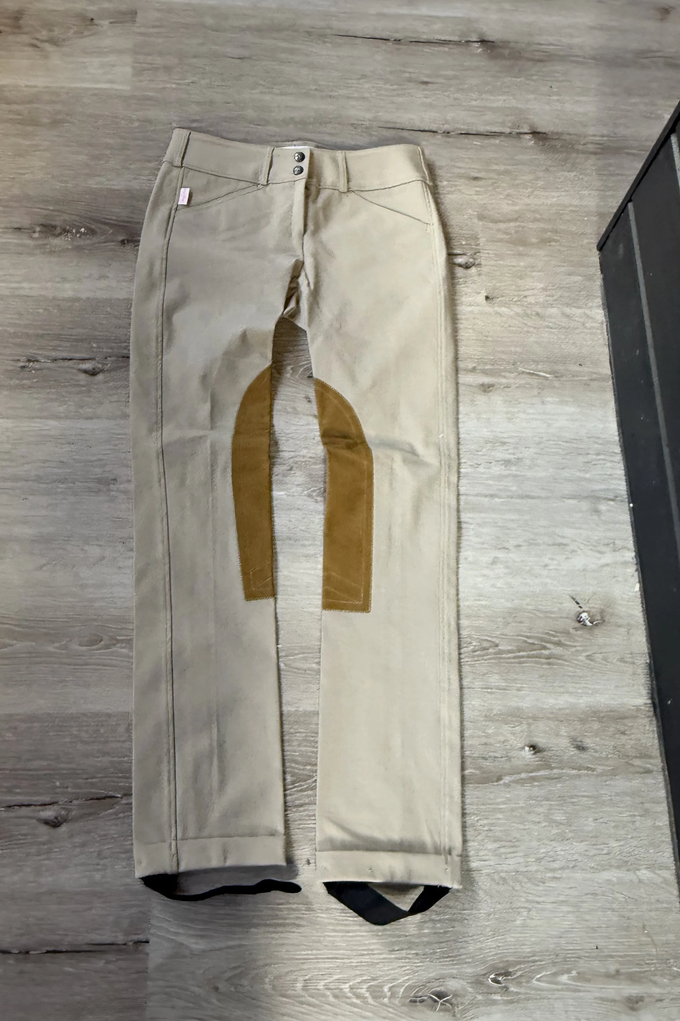 Tailored Sportsman #3969 Trophy Hunter Knee Patch Jods In Tan - Kids 18 Regular