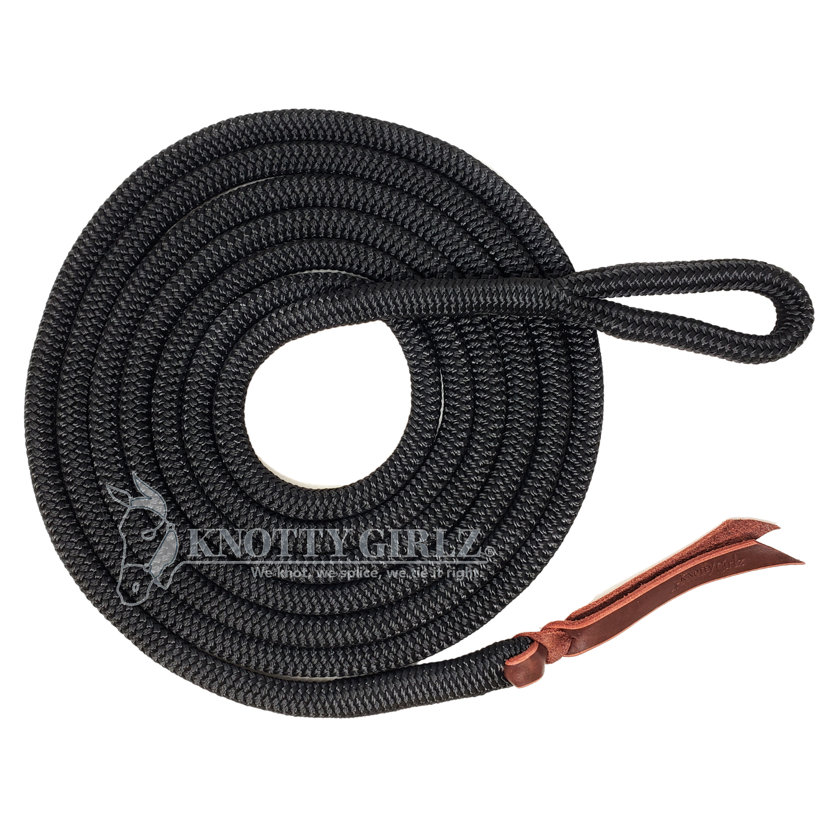 Knotty Girlz Premium Lead Rope - Black - 16ft