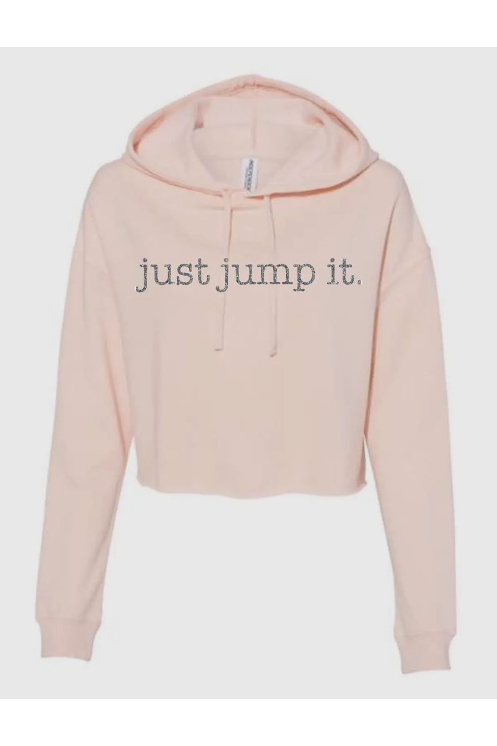 Equine & Design Just Jump It Crop Hoodie In Blush - 2nd Round Equestrian