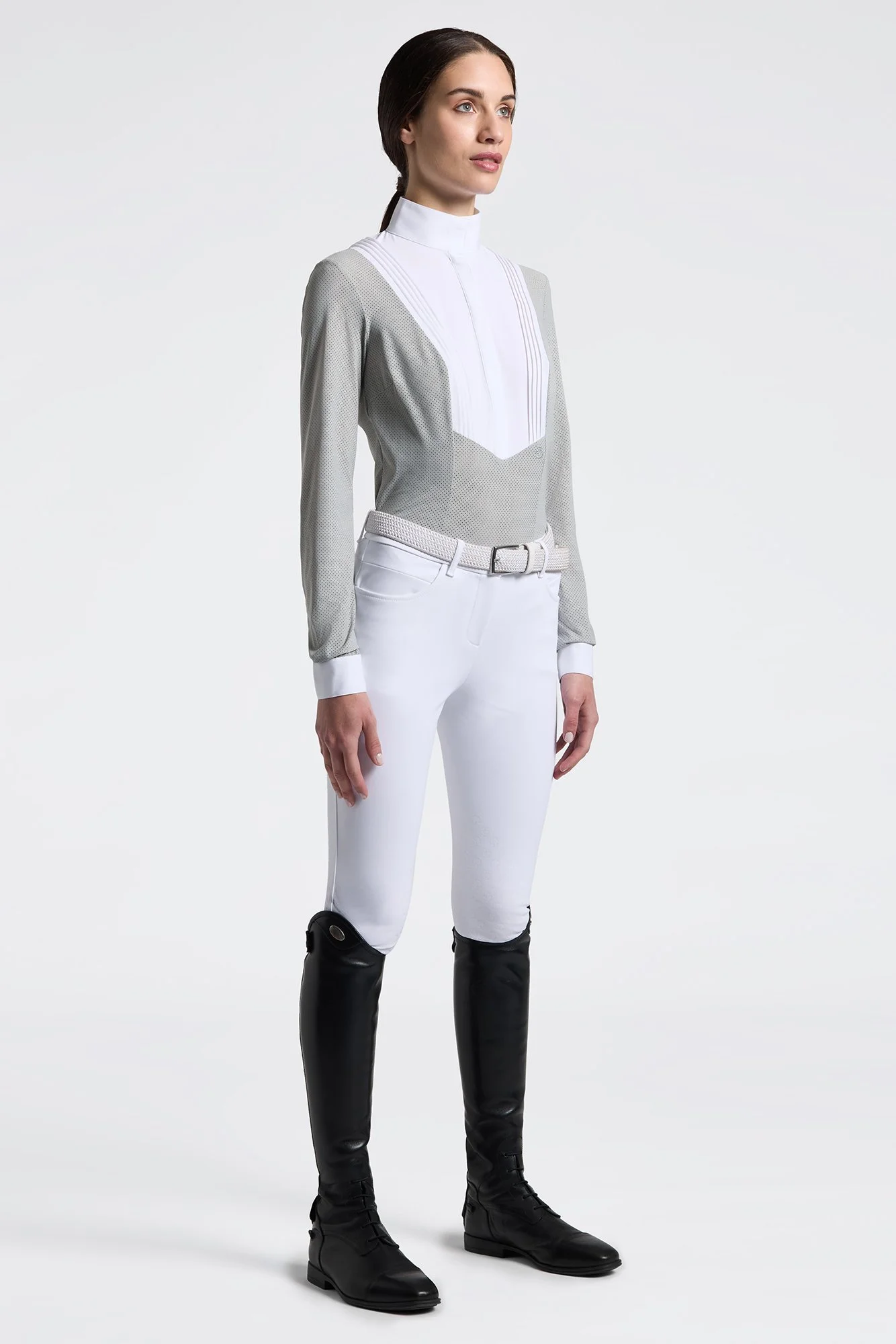 CAVALLERIA TOSCANA AMERICAN LONG SLEEVE SHOW SHIRT IN BELGIAN BLOCK