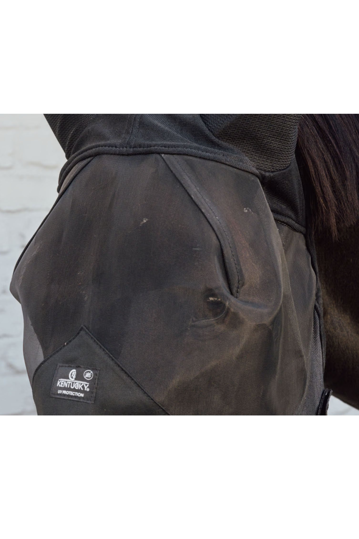Kentucky Horsewear Fly Mask with Soundless Ears In Black - 2nd Round Equestrian