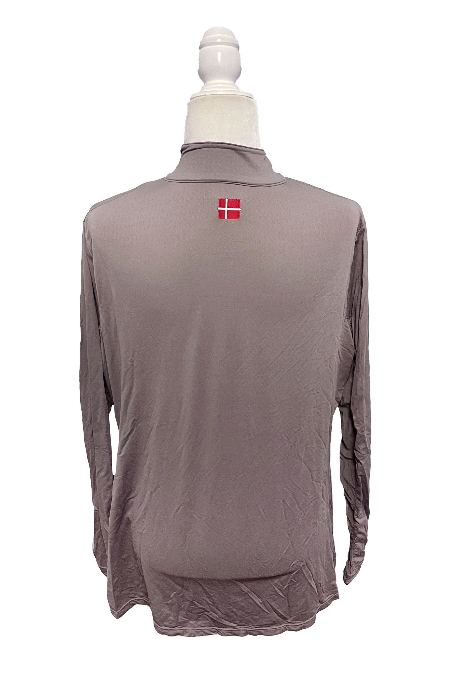 Kastel Charlotte Long Sleeve Sunshirt In Taupe & Pink - XL - 2nd Round Equestrian